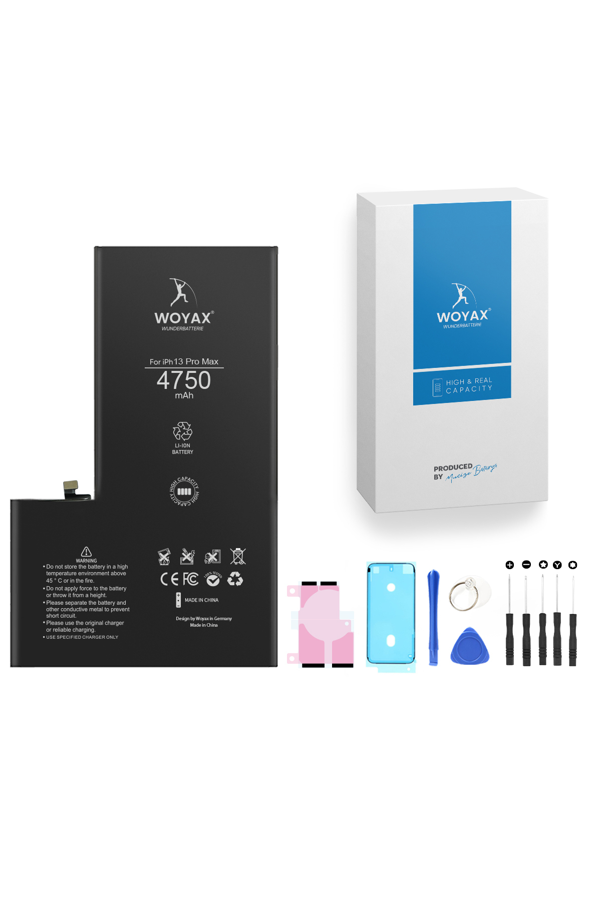 Woyax iPhone 13 Pro Max Batarya 4750 mAh Premium Yüksek Kapasite