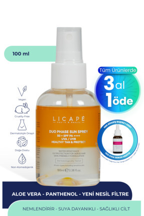Licape Kuru Ve Hassas Ciltler İçin İki Aşamalı, Su Bazlı Ve Suya Dayanıklı Gü...