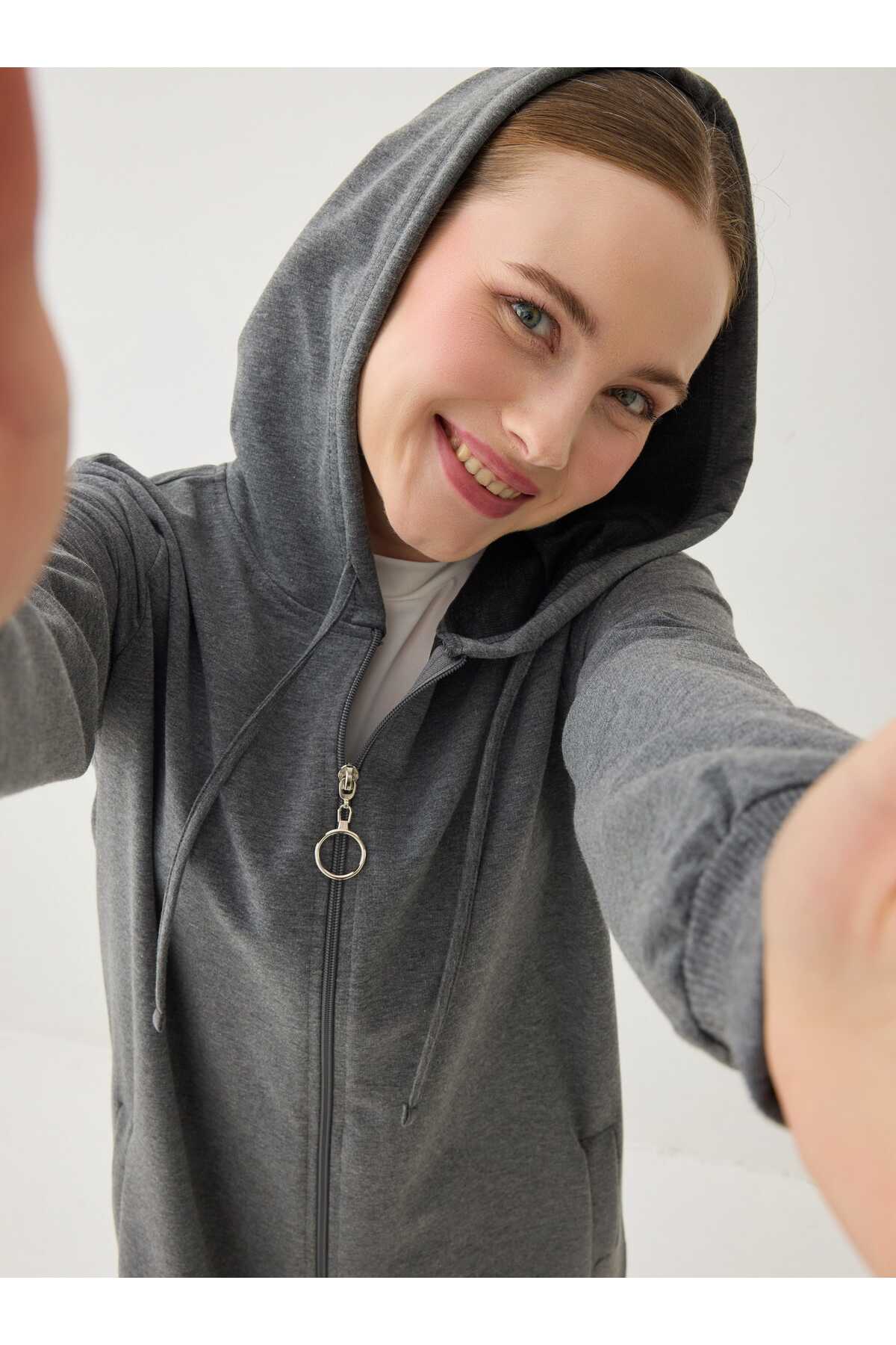 Benin  Kap / Pardesü - Antrasit - - Görsel 2