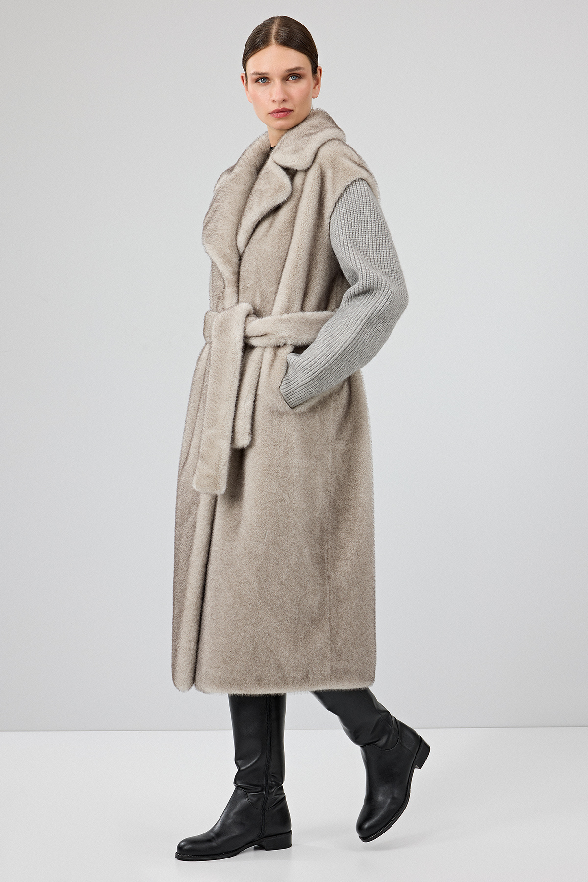 Derimod  Mirage Kadın Gri Teddy Kaban 25WGP5310FX - Görsel 4