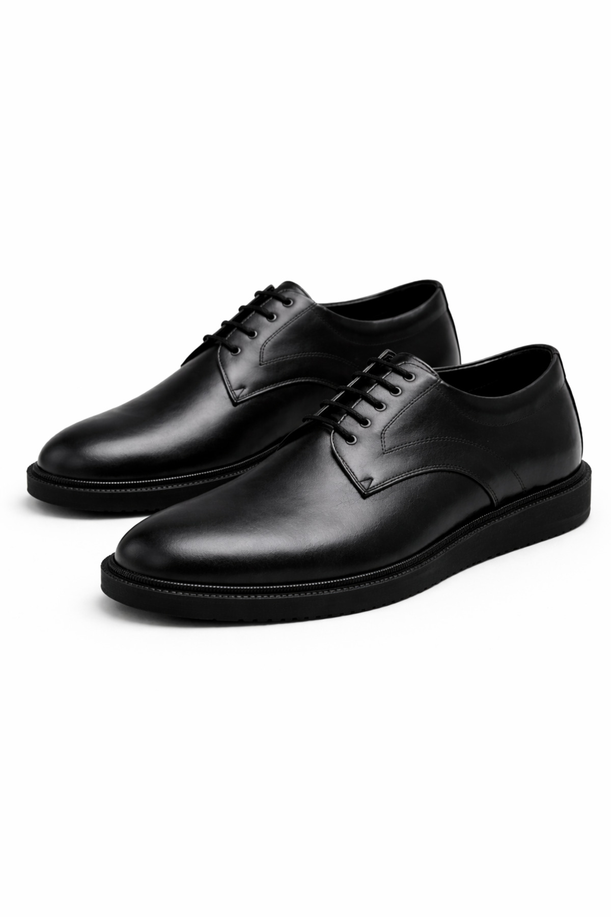 BESS SHOES %100 Hakiki Deri Siyah Rahat Klasik Erkek Ayakkabı