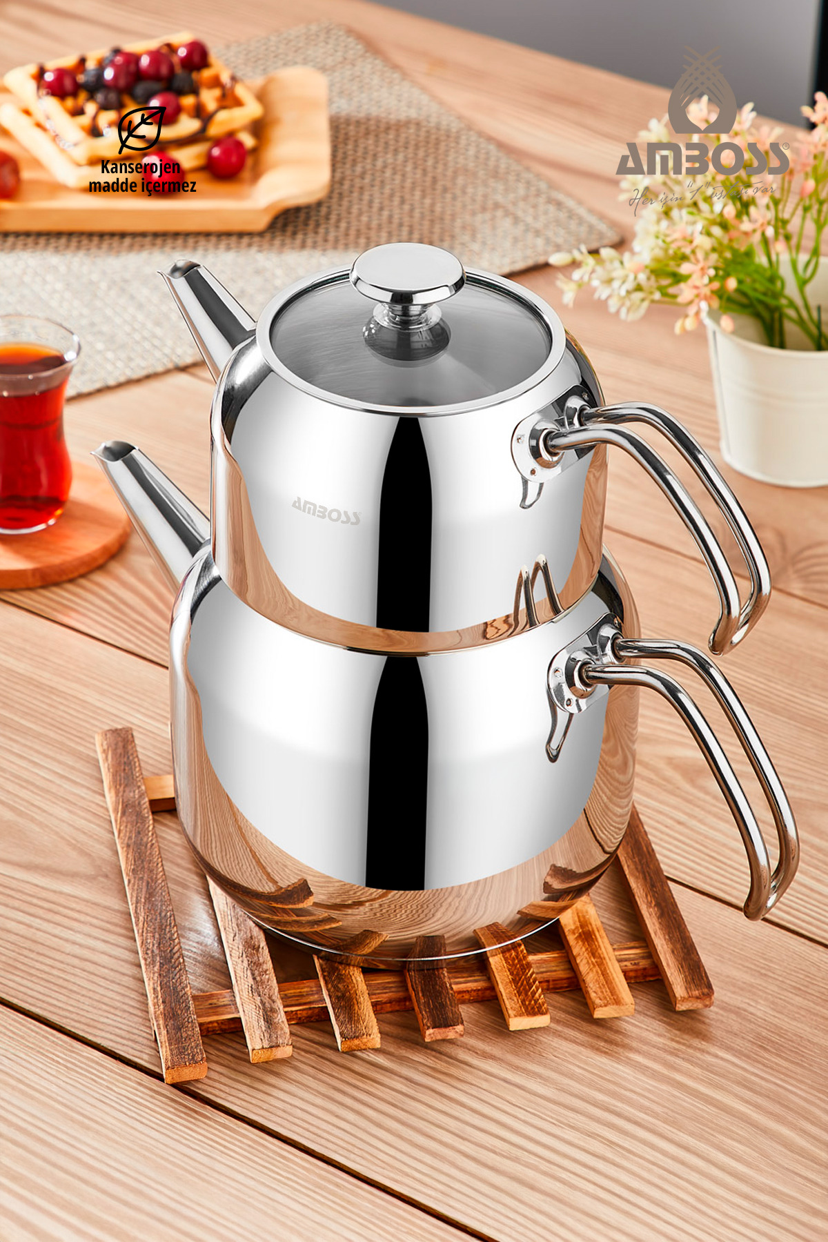 Cool Stainless Steel Oversized Teapot