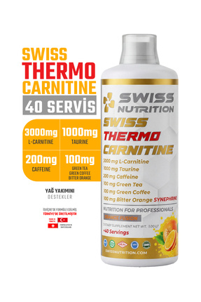Swiss Nutrition L Karnitin Thermo 40 Servis Portakal (1 servis/3000mg L-Carni...