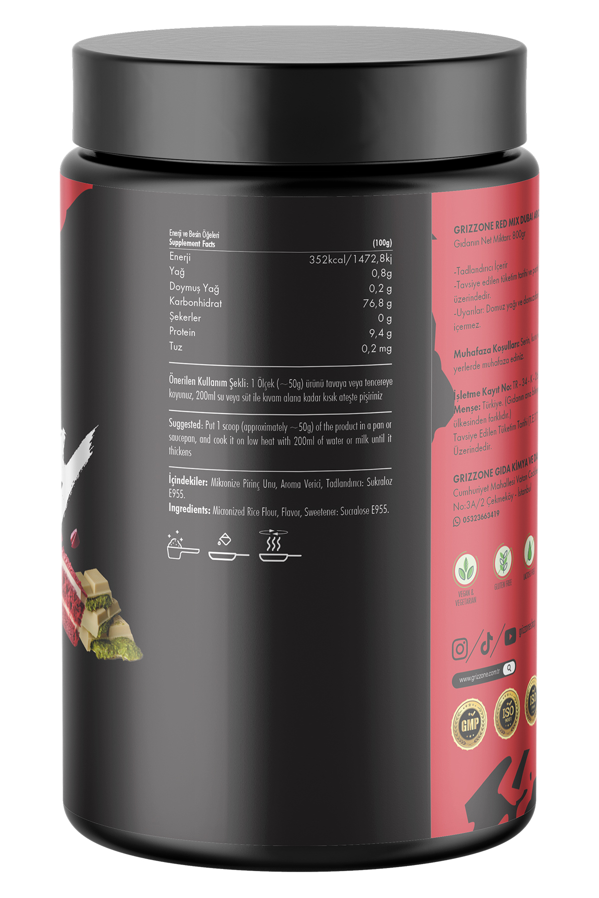 GRIZZONE Rice Cream 800 Gr ( Red Mix Dubai ) - Fiyatı, Yorumları