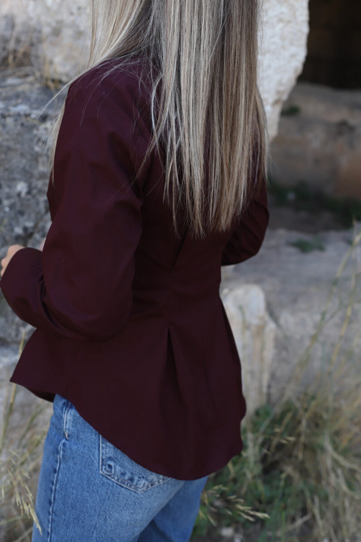 bytugcekaya  Bordo Pilili Gömlek - Görsel 3