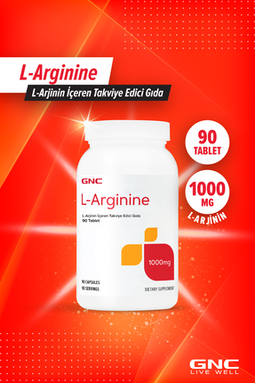 GNC GNC - L-Arginine - Arjinin İçeren Takviye Edici Gıda - 90 Tablet