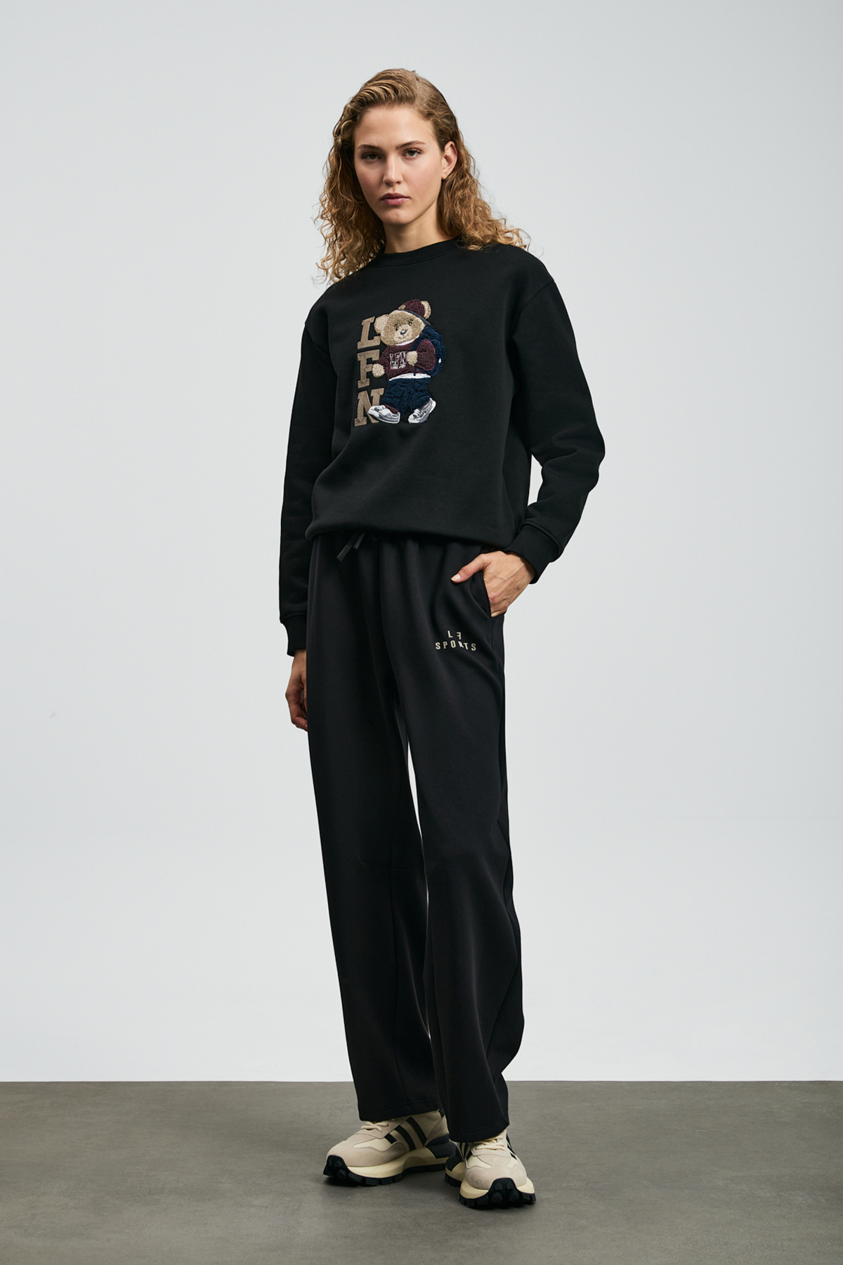 Lufian  Dıamond Kadın Örme Sweatshırt Siyah - Görsel 2