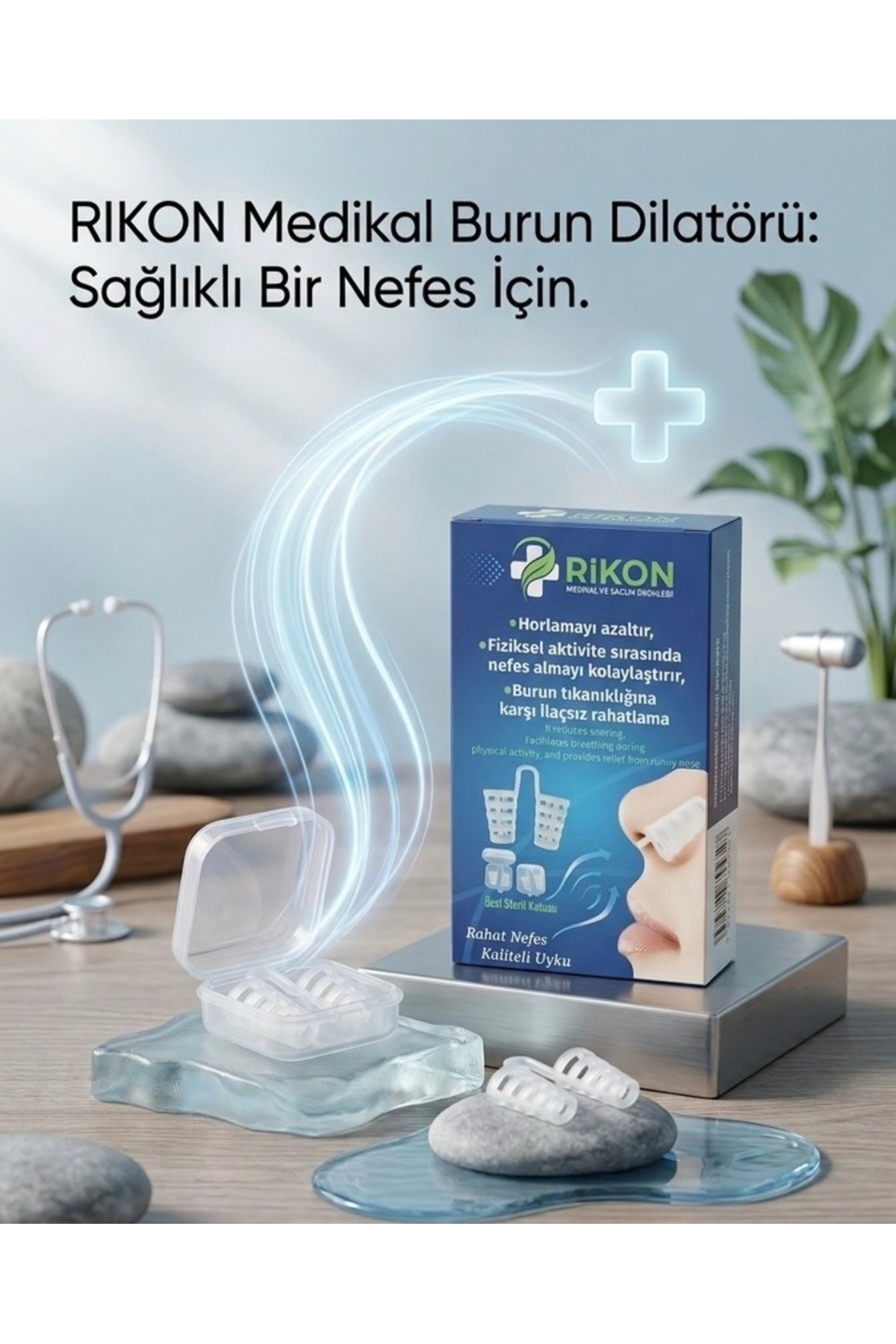 KoreHome 4 ADET Burun Delik Açıcı Horlama Önleyici Nefes Alma Anti ...