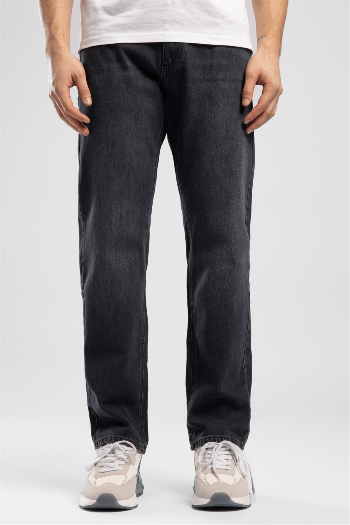 Lee Cooper Rico Normal Bel Dar Kesim Düz Paça Gri Erkek Jean Pantolon görsel 2
