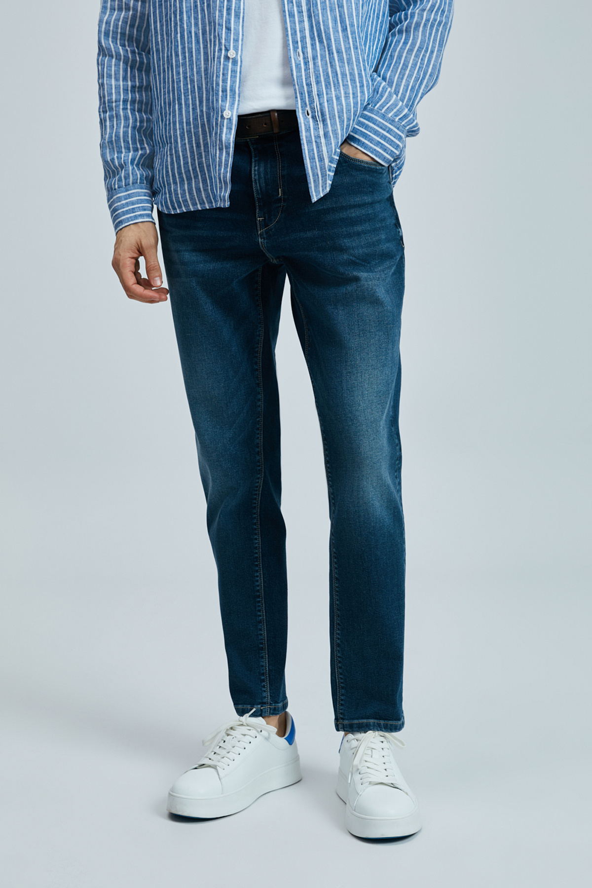 Lufian  Fredıc Smart Jean Erkek Pantolon Slim Fit Mavi - Görsel 3