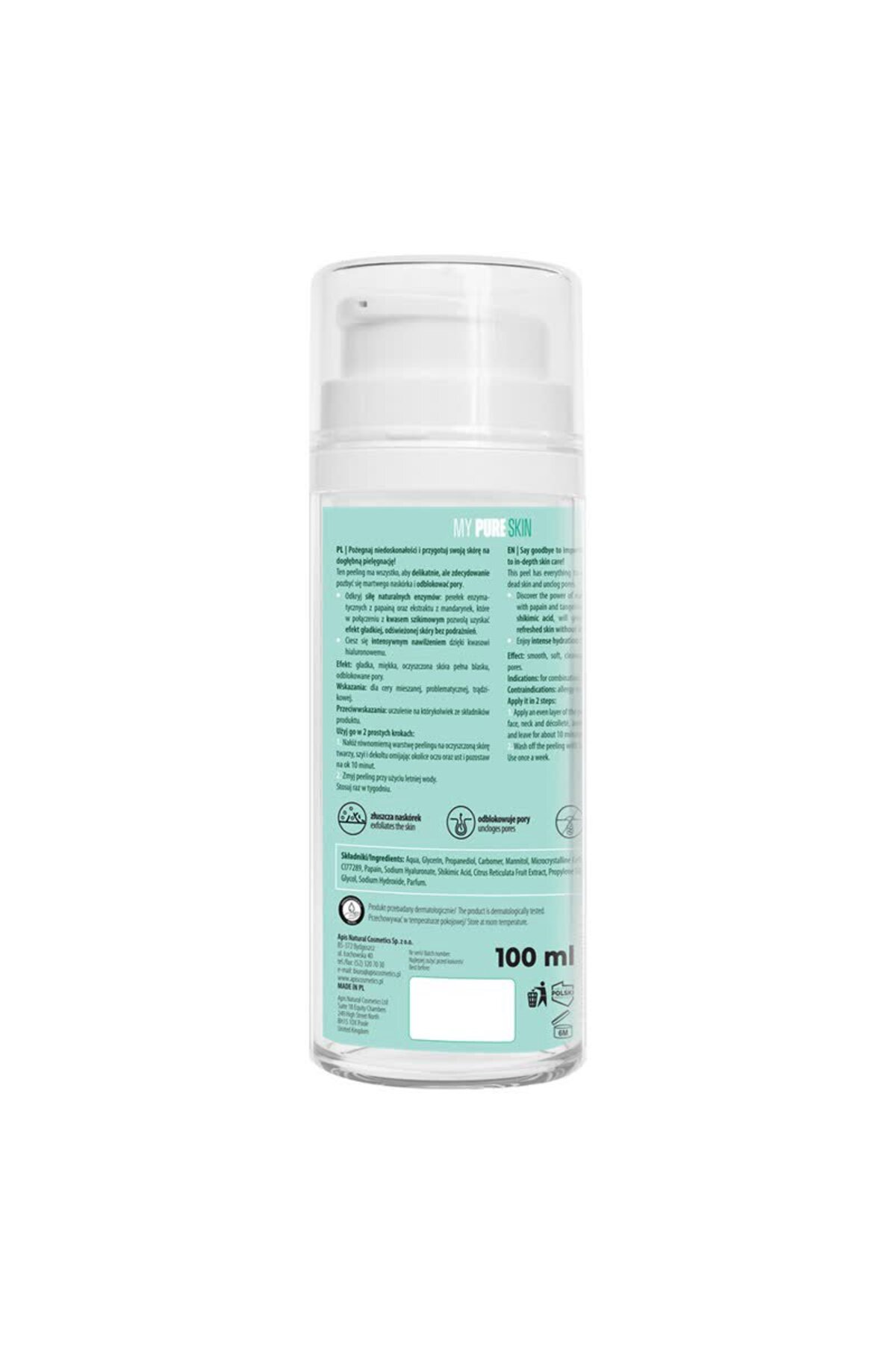 Şikimik Asitli - Hidrojel Peeling - MY PURE SKIN- 100 Ml — APIS-1433 — تصویر 4 از 5