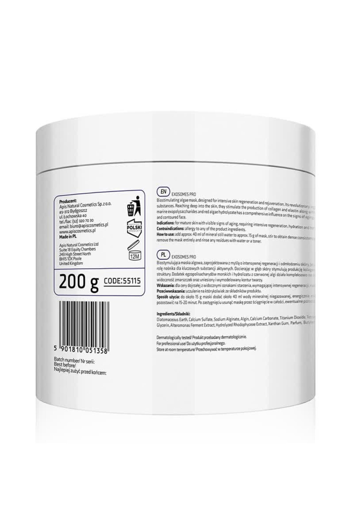 Yaşlanma Karşıtı EXOSOMES PRO Bitkisel Alg Maskesi 200g — APIS-55115 — تصویر 4 از 5