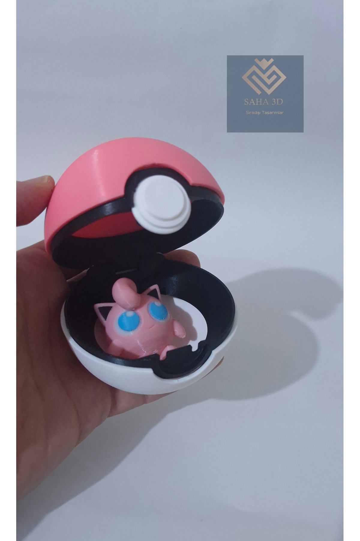 pokemon pink poke ball (with jigglypuff gift)