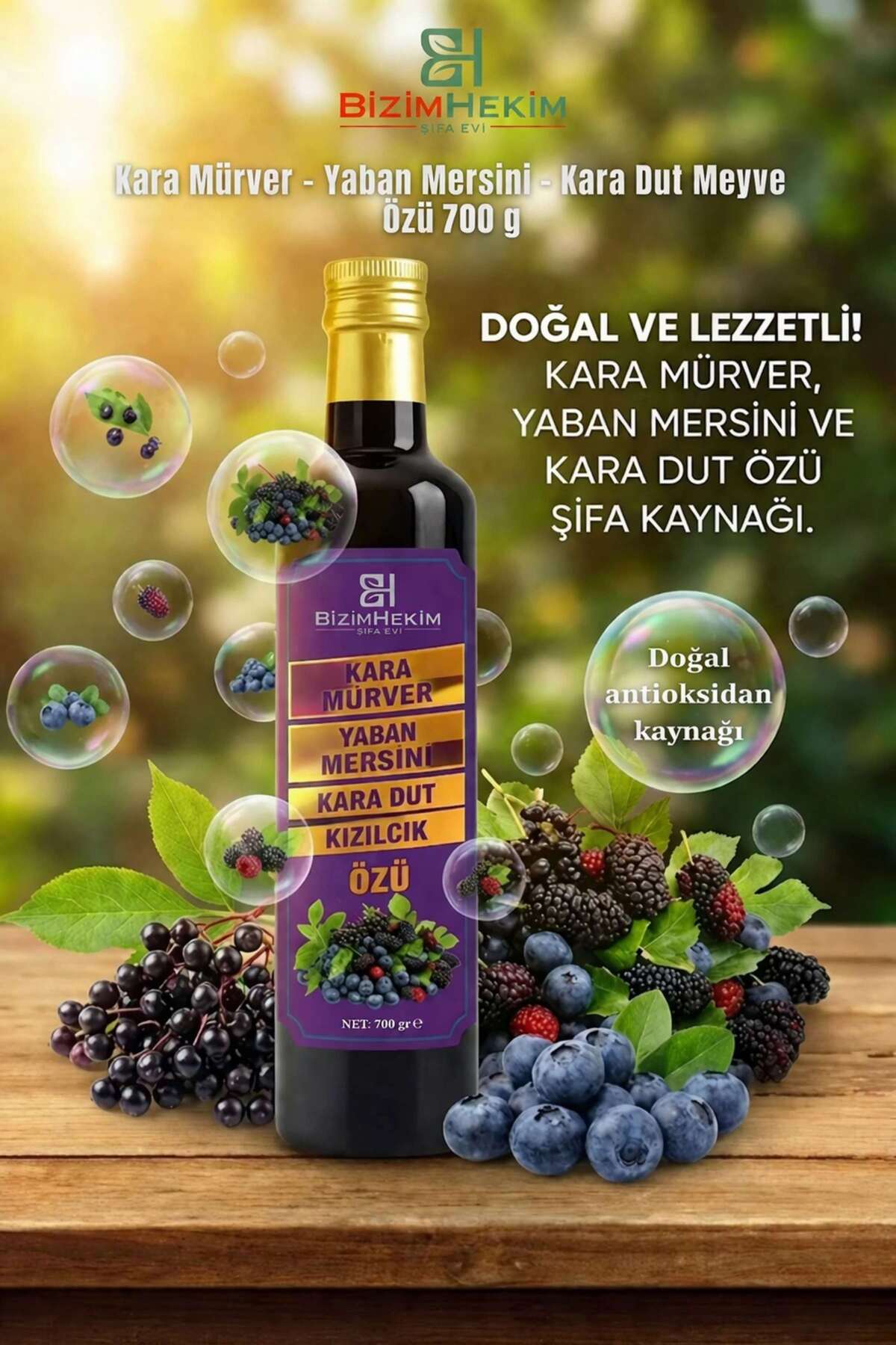 BİZİMHEKİM ŞİFA EVİ MİXS Kara Mürver – Yaban Mersini – Kara Dut