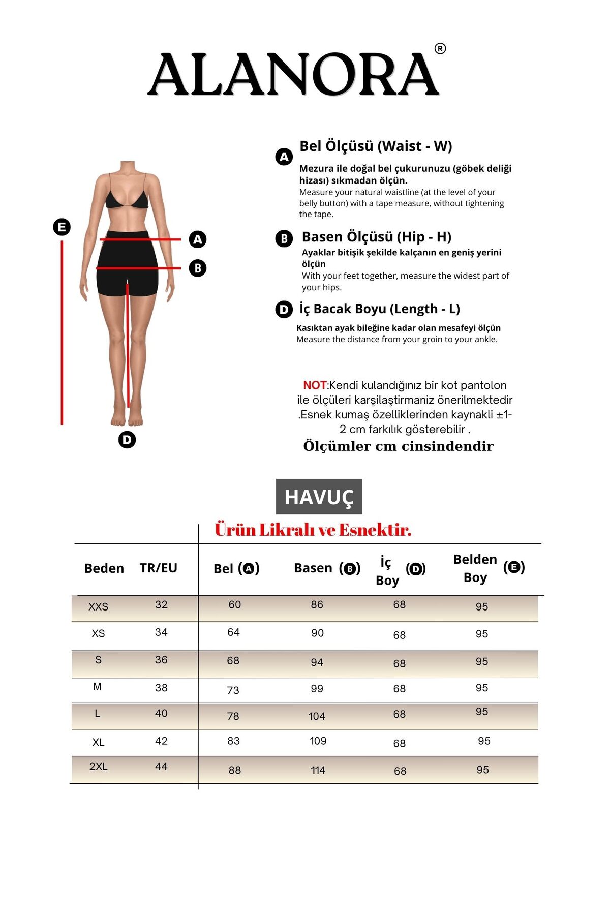 alanora  Kadın Yüksek bel Havuç Kesim Esnek/ Likralı Kumaş Pantolon - Görsel 4