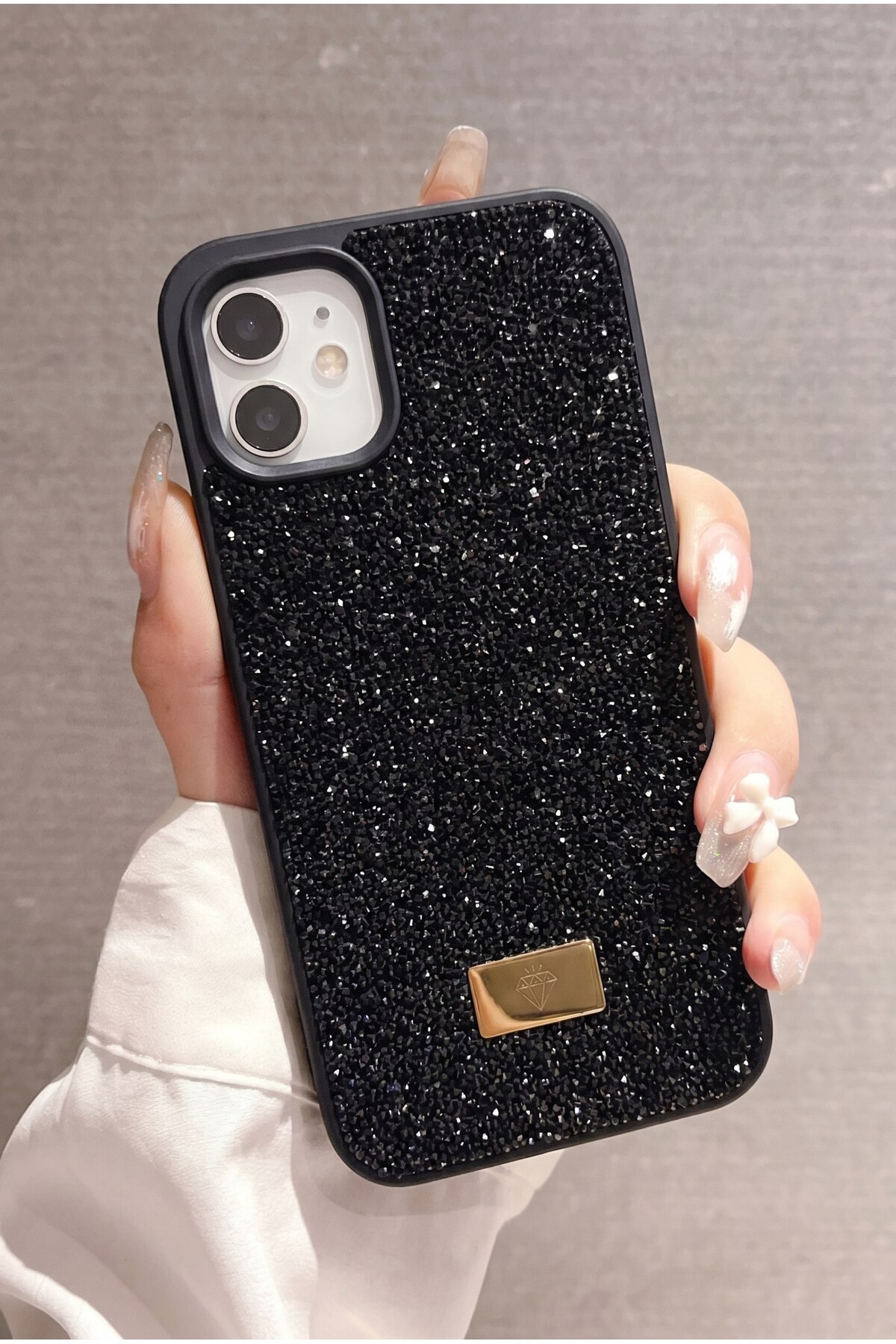 iPhone 11 Compatible – Diamond Design, Black Gemstone, Shimmering Diamond Silicone Case