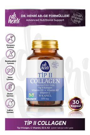 Dr.Henri Tip 2 Kollajen, C Vitamini, D3 & K2 30 Kapsül