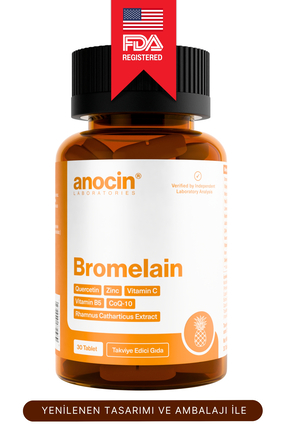 anocin Bromelain Ananas +QUERCETİN +ZİNC + COQ-10 + VİTAMİN C SÜPER BROMELAIN...