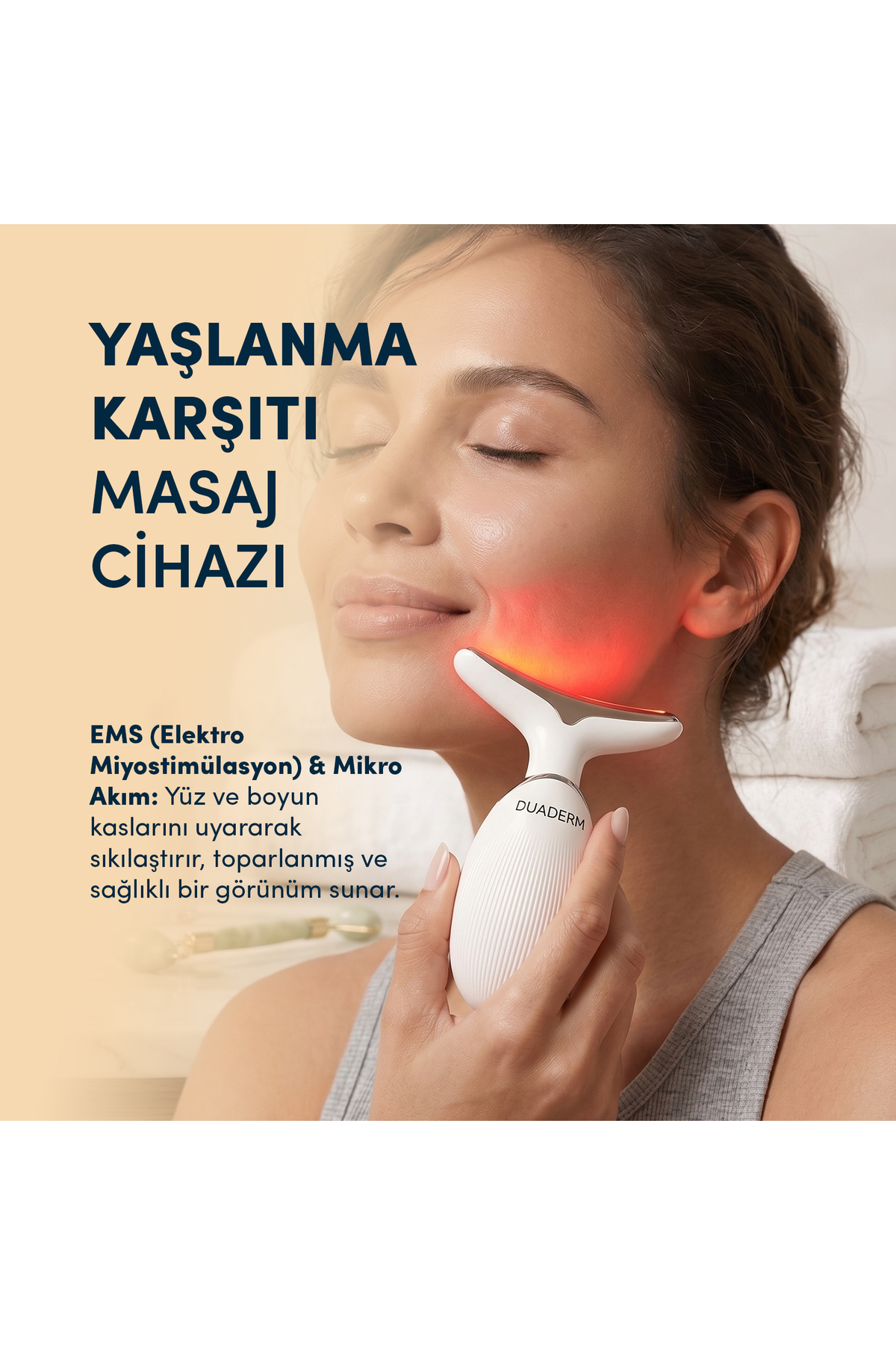 Yaşlanma Karşıtı Masaj Cihazı — سفید 00061 — تصویر 2 از 4