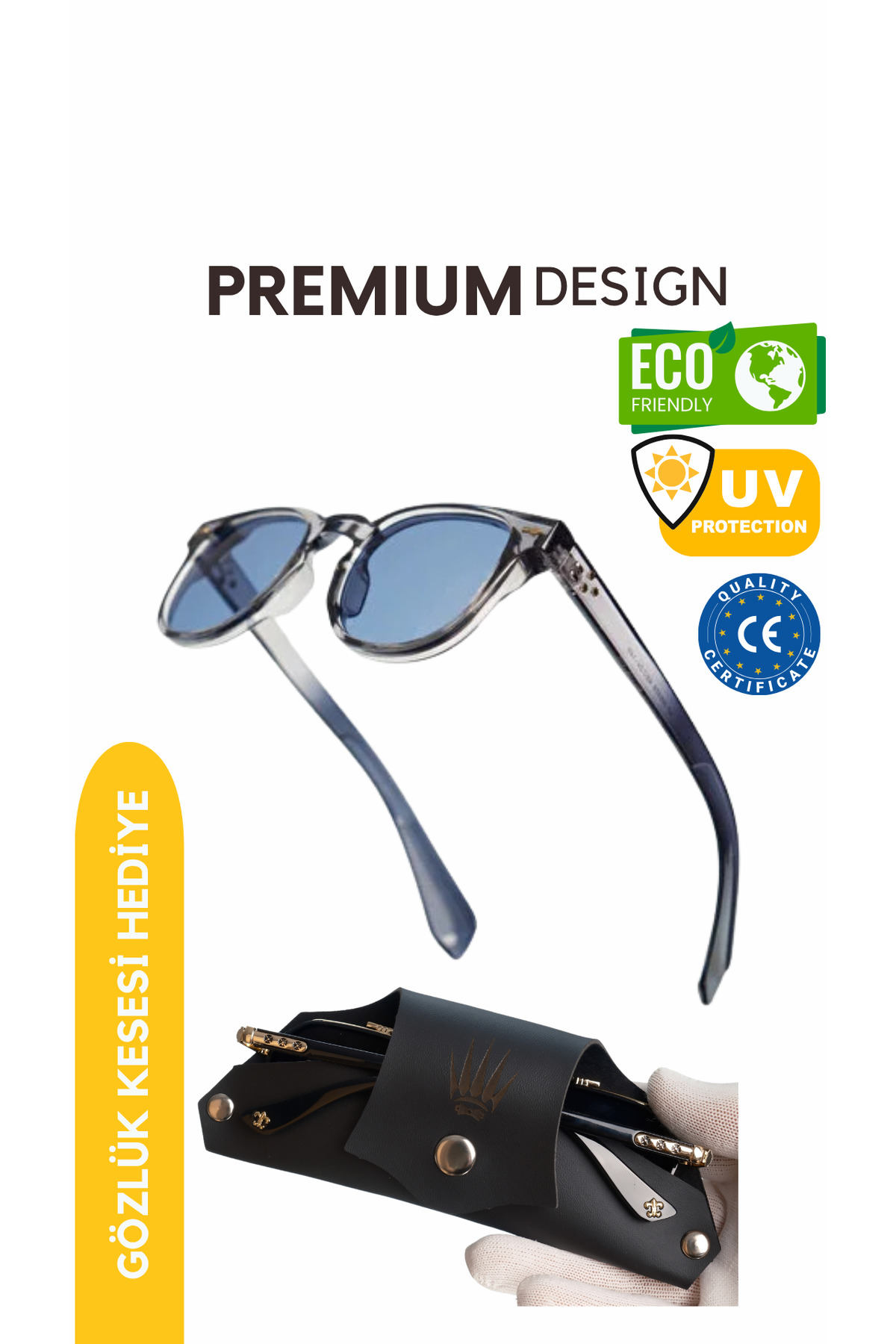 WATCHOFROYAL Royal Eyewear RE6508 Gri Unisex Güneş Gözlüğü görsel 8