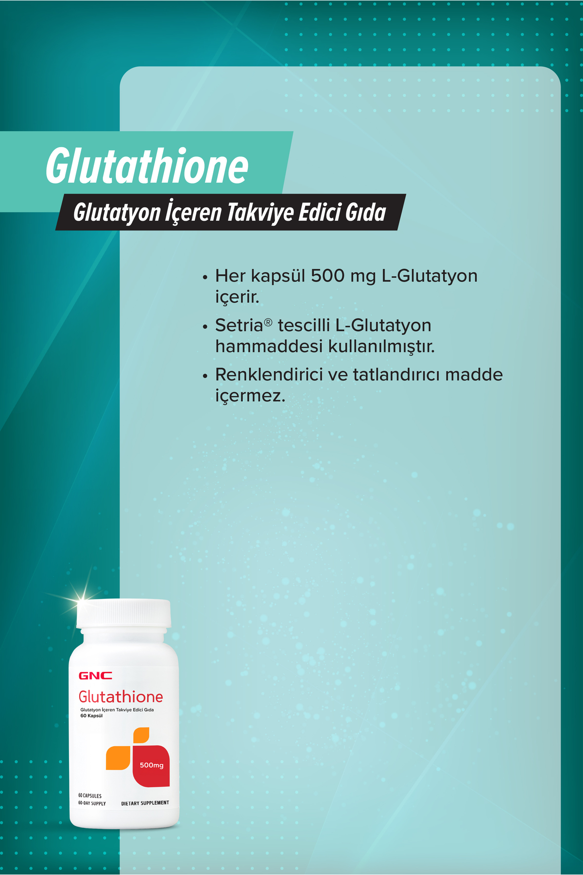 manfaat l glutathione gnc Supplements For Skin Health Blended Vitamin GNC 500mg L-Glutathione 60 Capsules