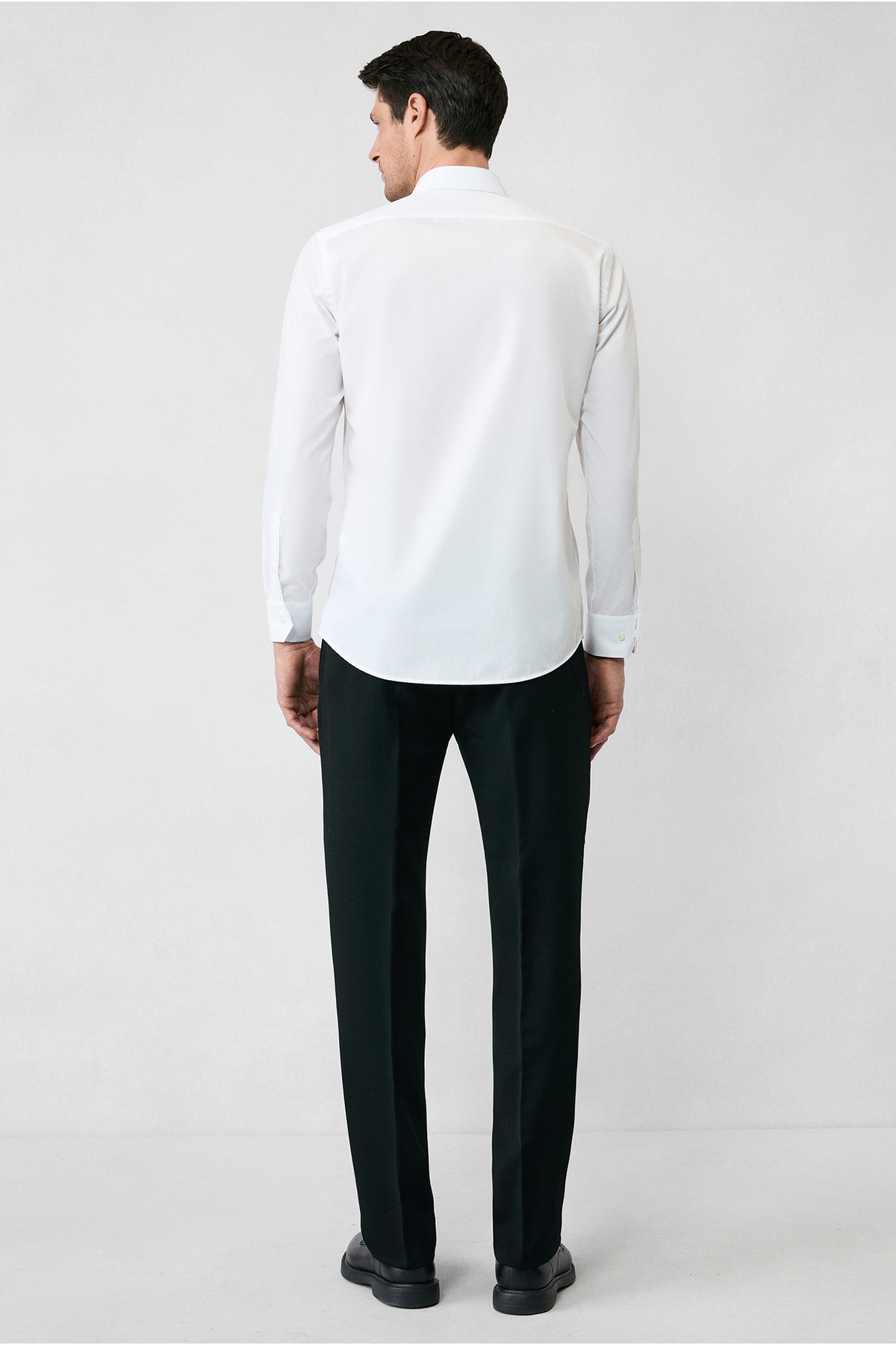 Kiğılı  Uzun Kol Slim Fit Non Iron Ütü Gerektirmeyen Pamuklu Klasik Gömlek - Görsel 5