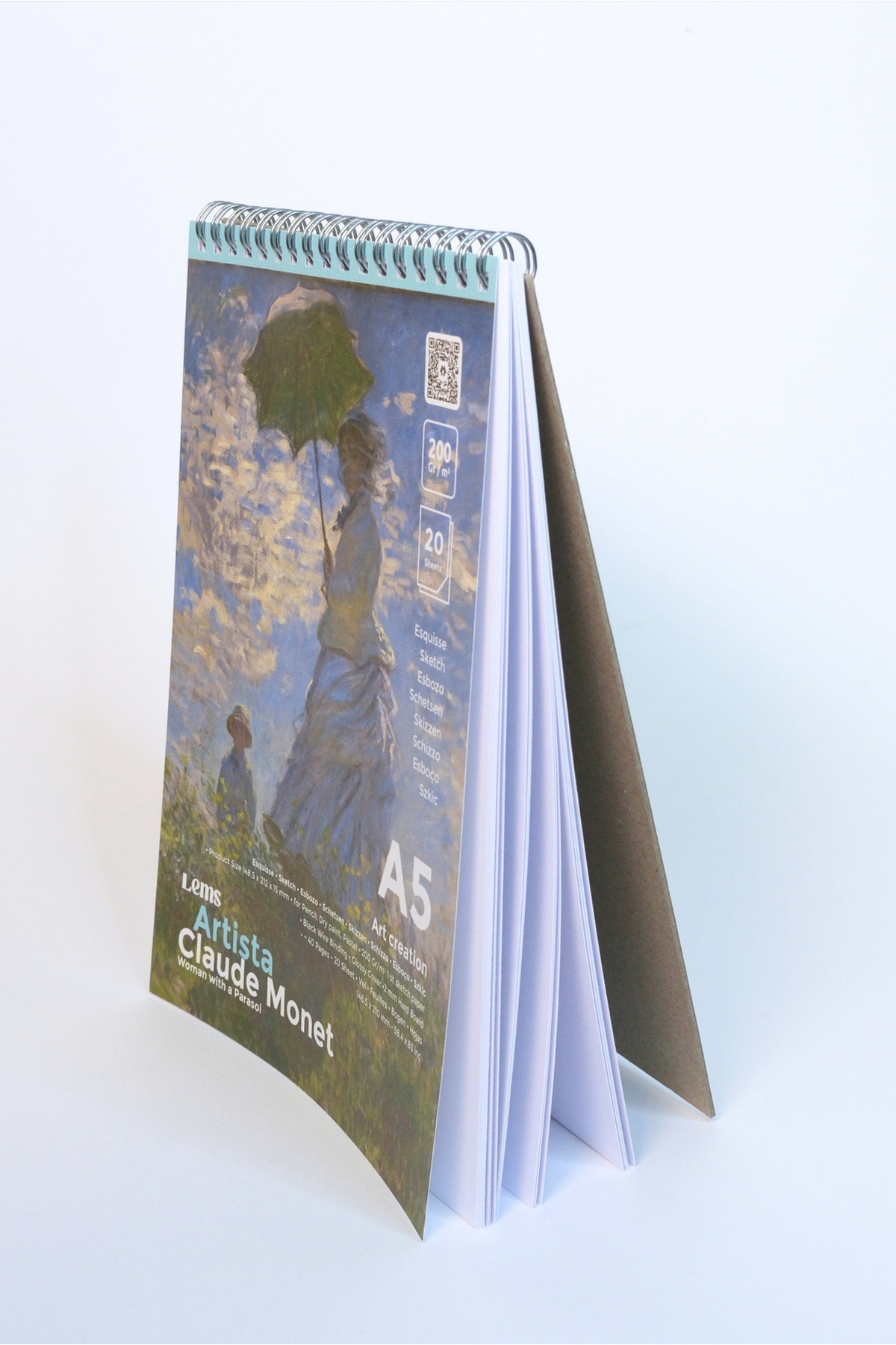Lemsstudio Artista A5 Claude Monet Şemsiyeli Kadın 200 Gr/m²