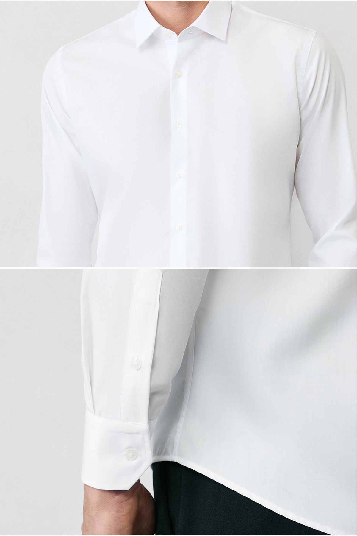 Kiğılı  Uzun Kol Slim Fit Non Iron Ütü Gerektirmeyen Pamuklu Klasik Gömlek - Görsel 2