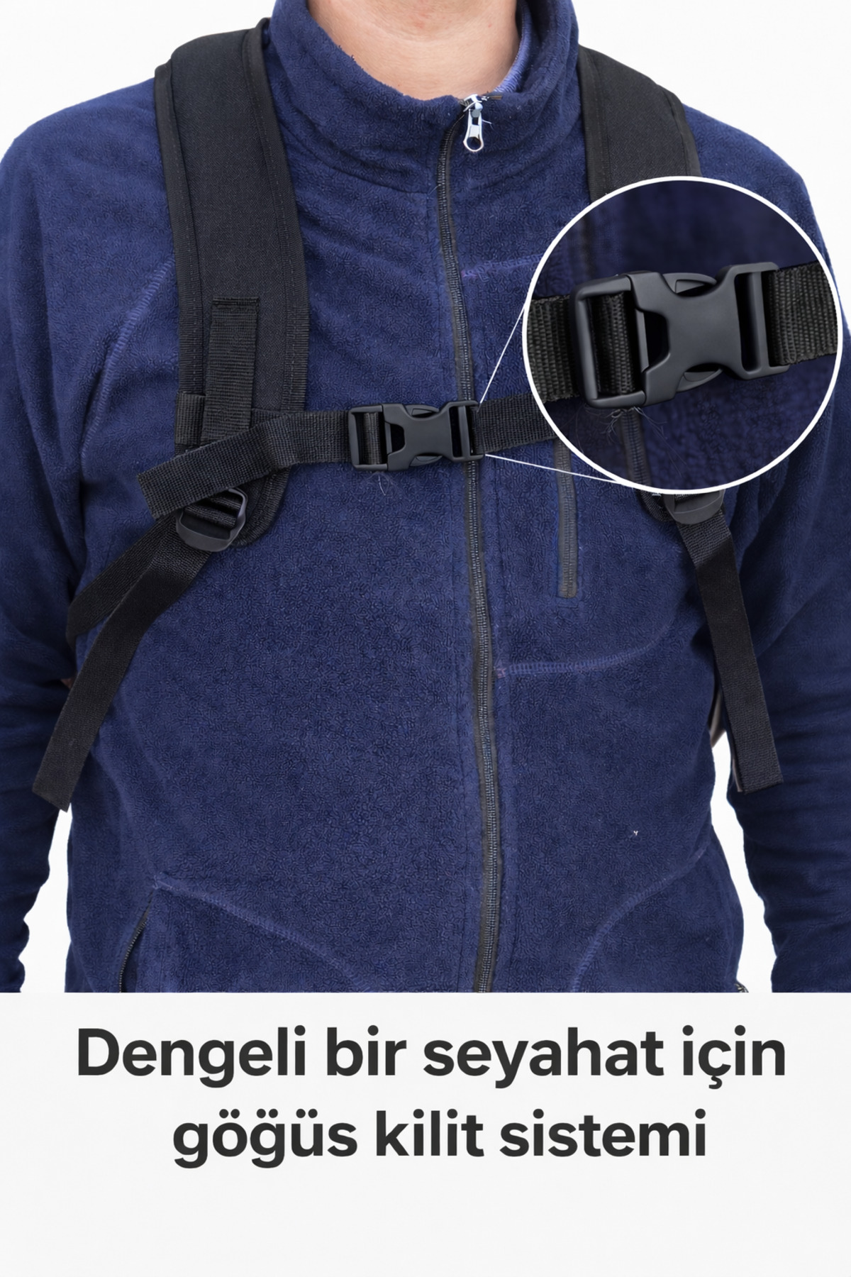 MAYALAR SIRT ÇANTASI BATTAL BOY DAĞCI KAMP KÖRÜKLÜ 8cm SİYAH görsel 5