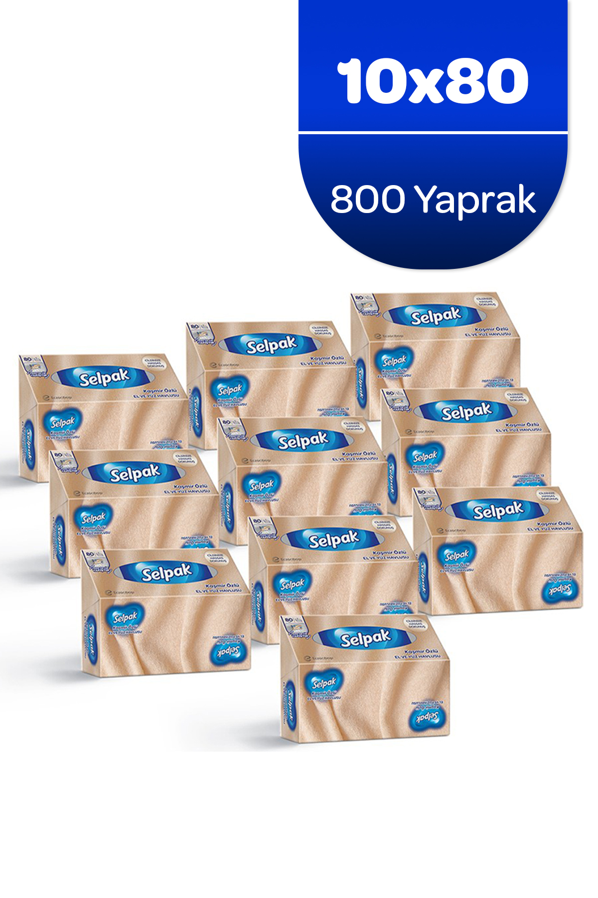 Selpak El Ve Yüz Havlusu Kutulu Kaşmir Özlü 10*80 Yaprak