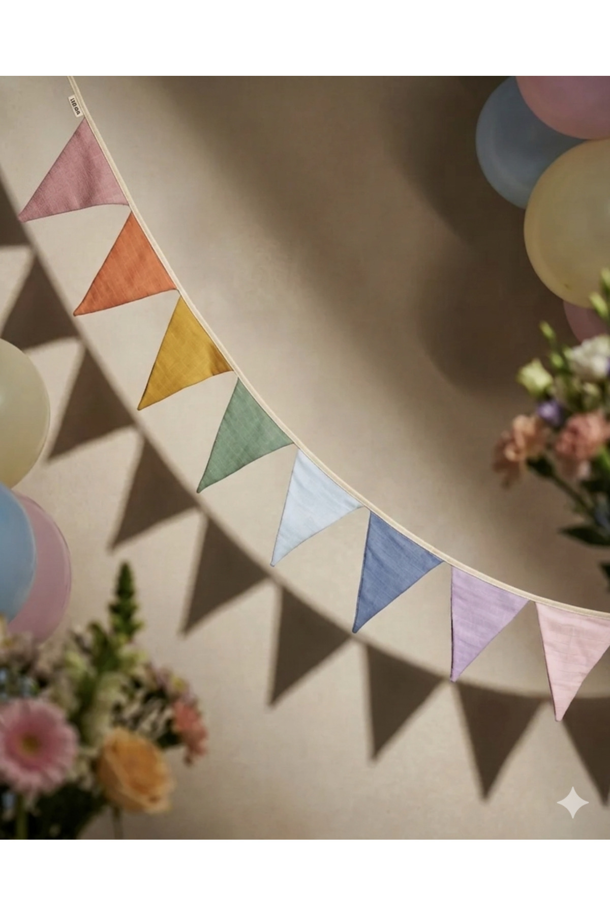 Colorful banner banner birthday banner organic muslin fabric
