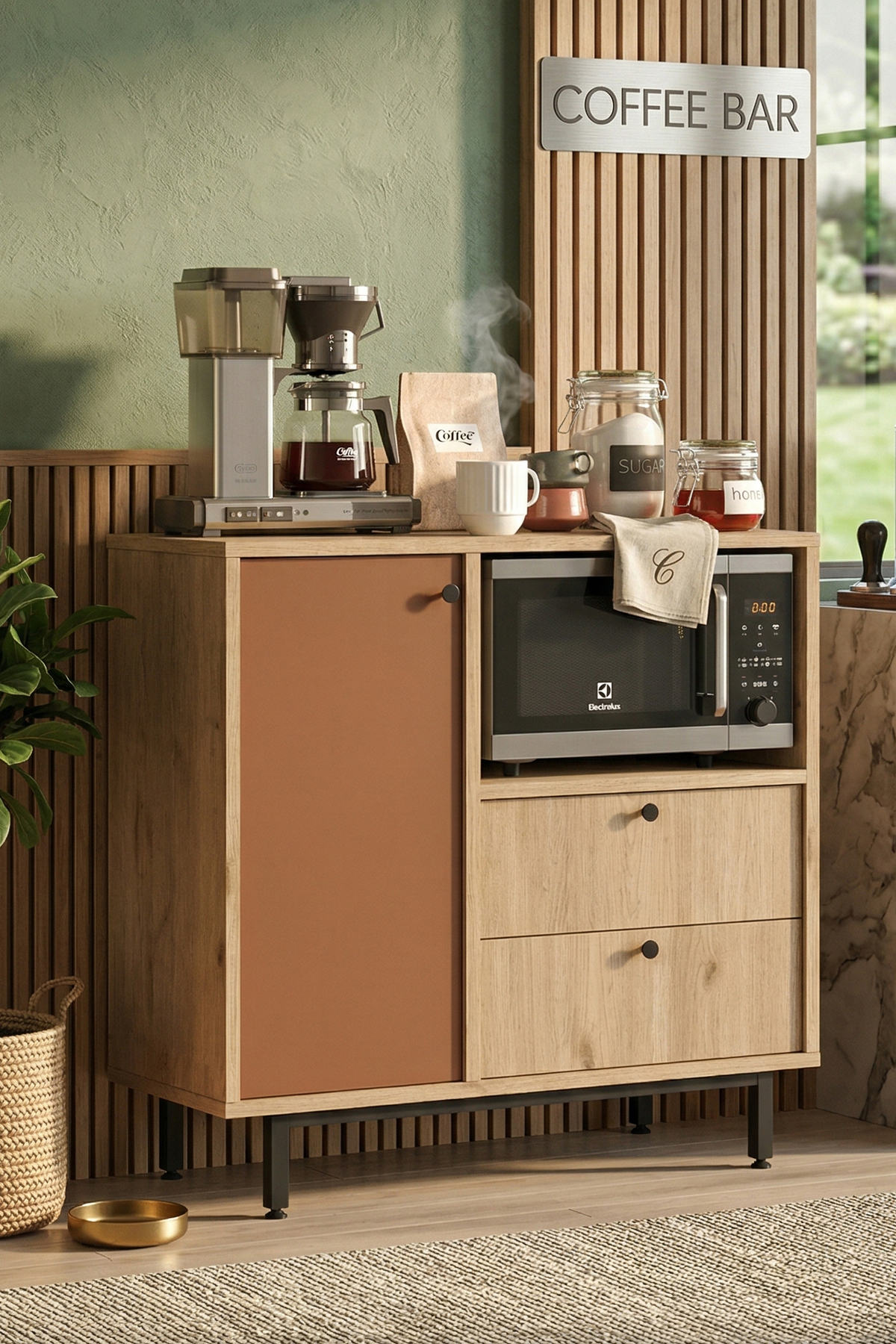 Yurudesign Royce Serisi Kahve Köşesi Çok Amaçlı Dolap Mutfak