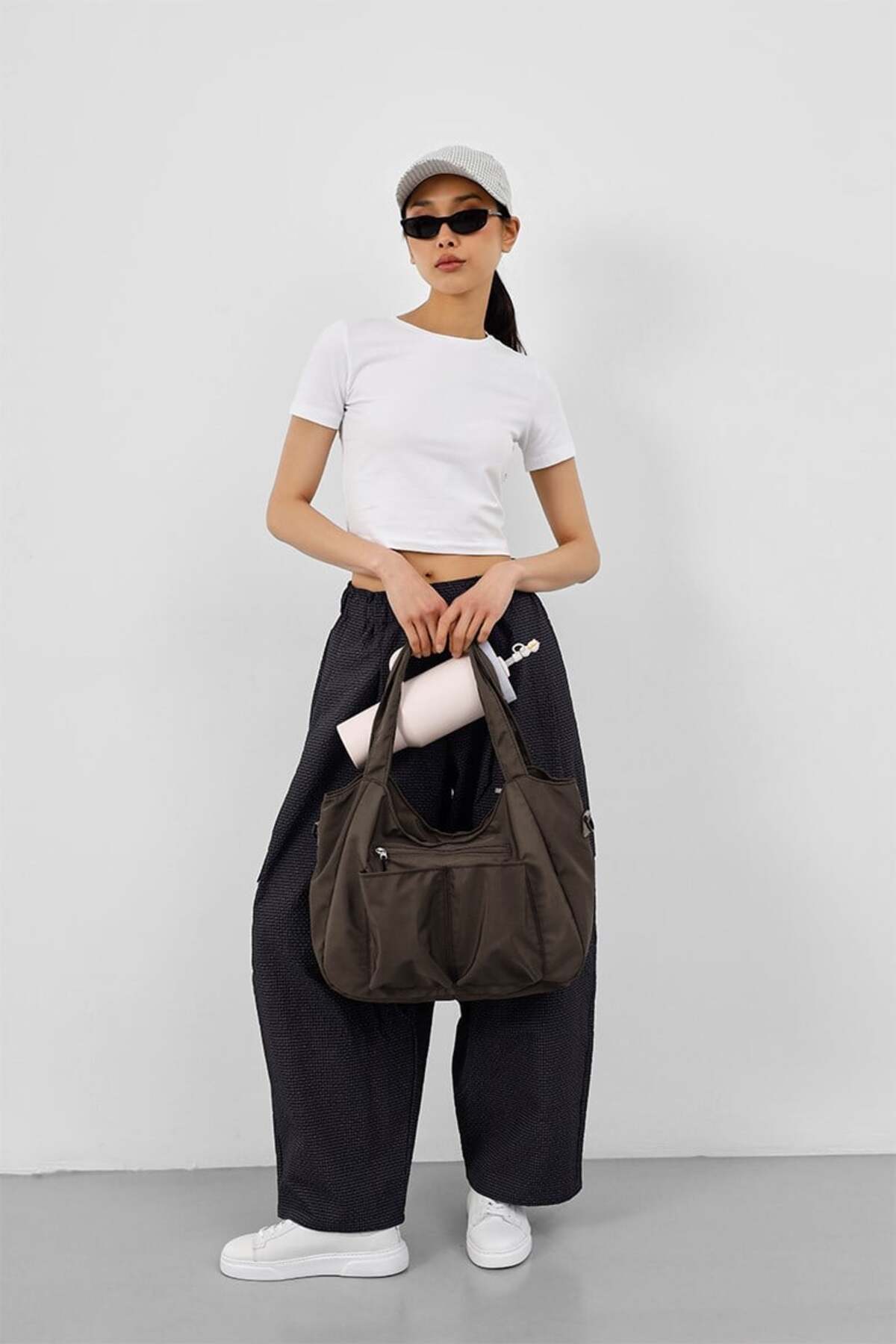 Shule Bags  Baia Teknik Kumaş Günlük Spor Çanta Mocha - Görsel 4