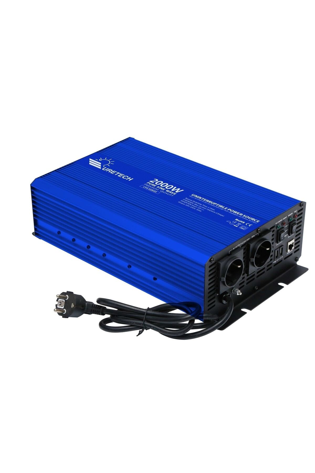 URETECH 2000 W Watt 12v Tam Sinüs Akıllı Ups Şarjlı Inverter