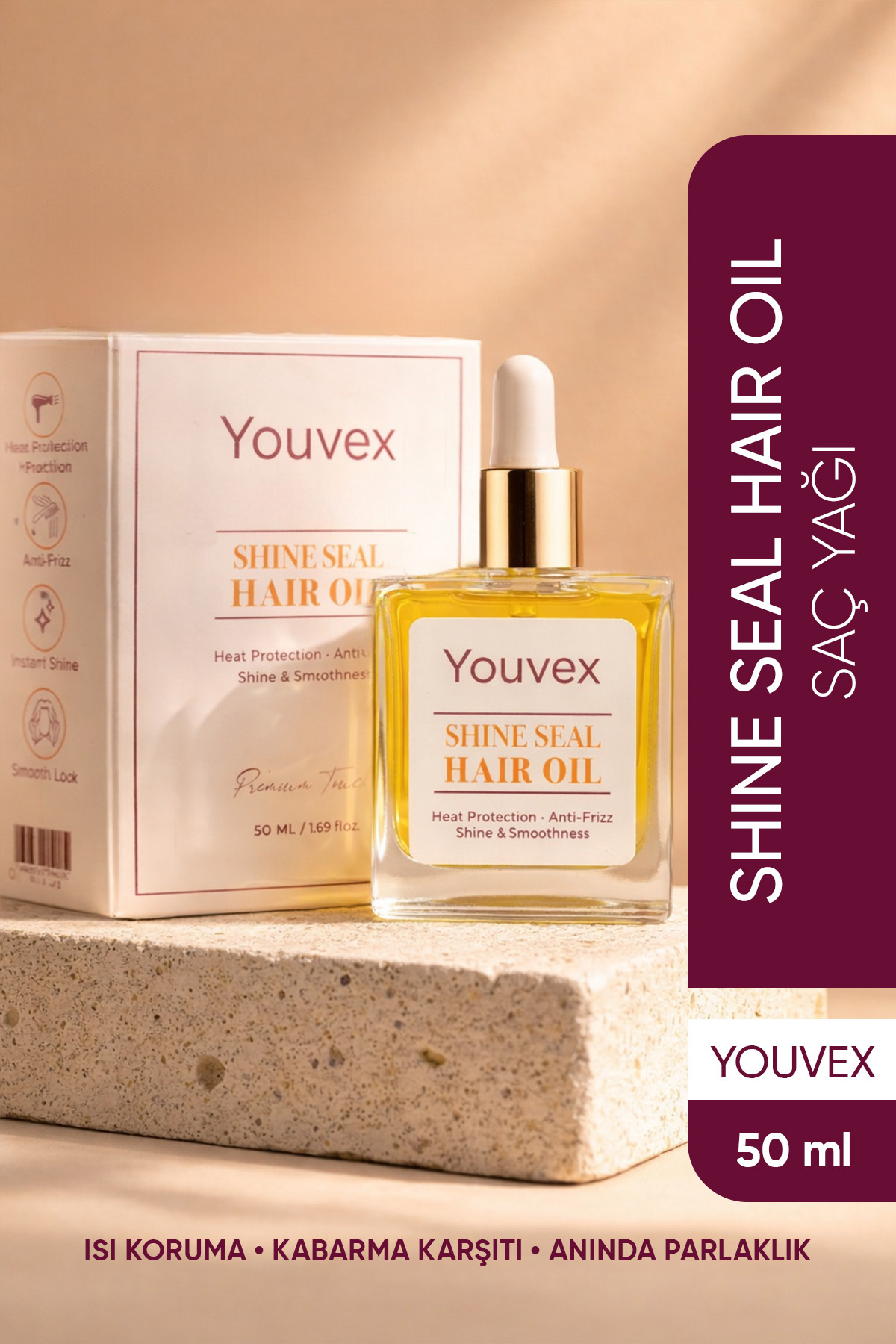 The Youvex Shine Seal Saç Bakım Yağı 50 ml — 8684272194098