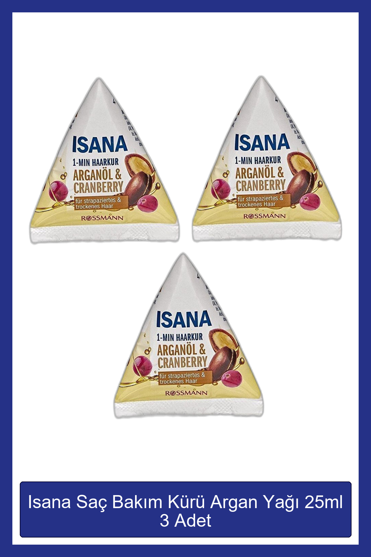 ISANA آیسانا روغن آرگان مخصوص مراقبت از مو، بسته ۳ عددی ۲۵ میلیلیتری — ly06427