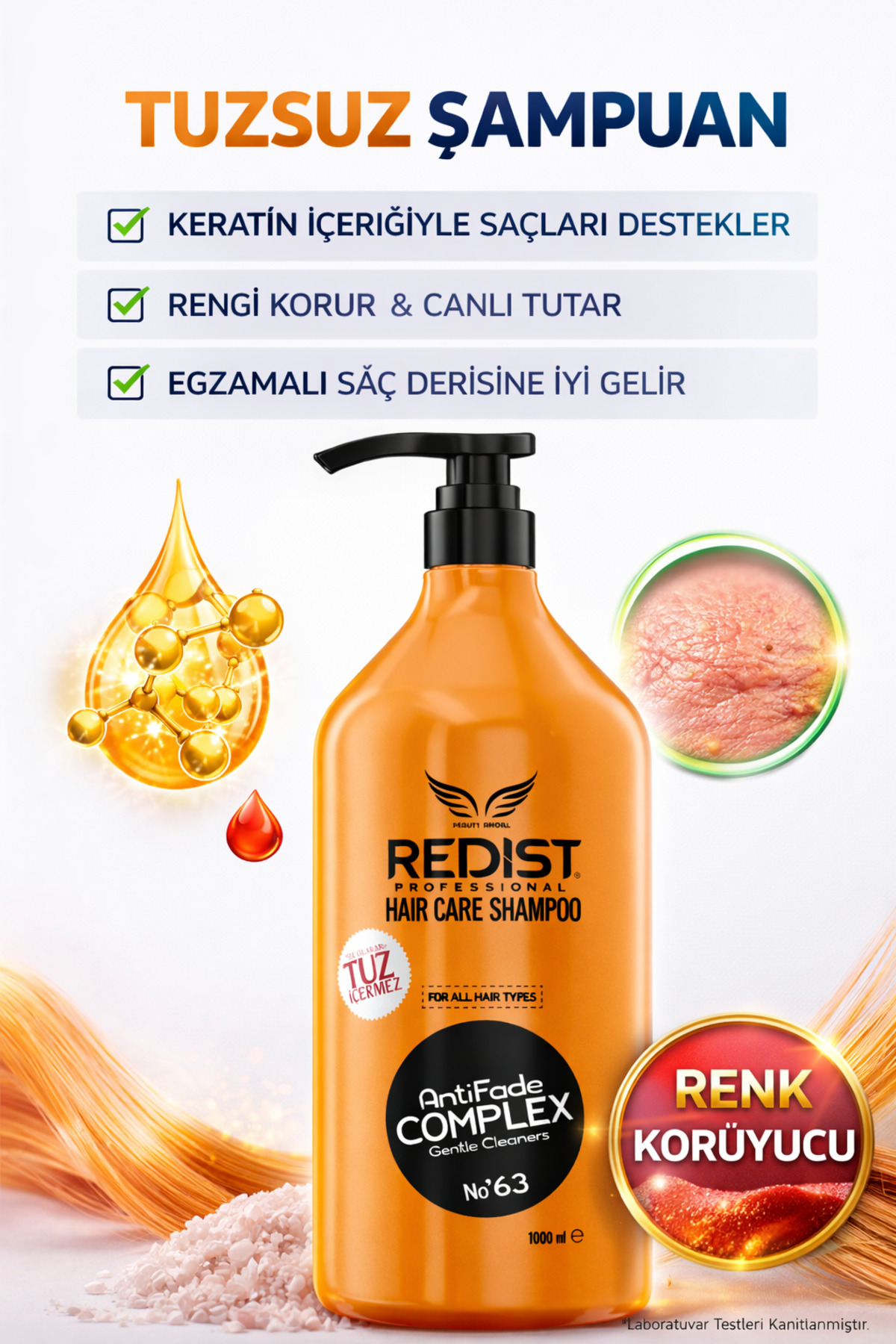 Redist Tuzsuz Şampuan Dökülme Ve Egzamaya Karşı Etkili Keratin Sonrasi Bakim – 1000 ml - Fiyatı, Yorumları