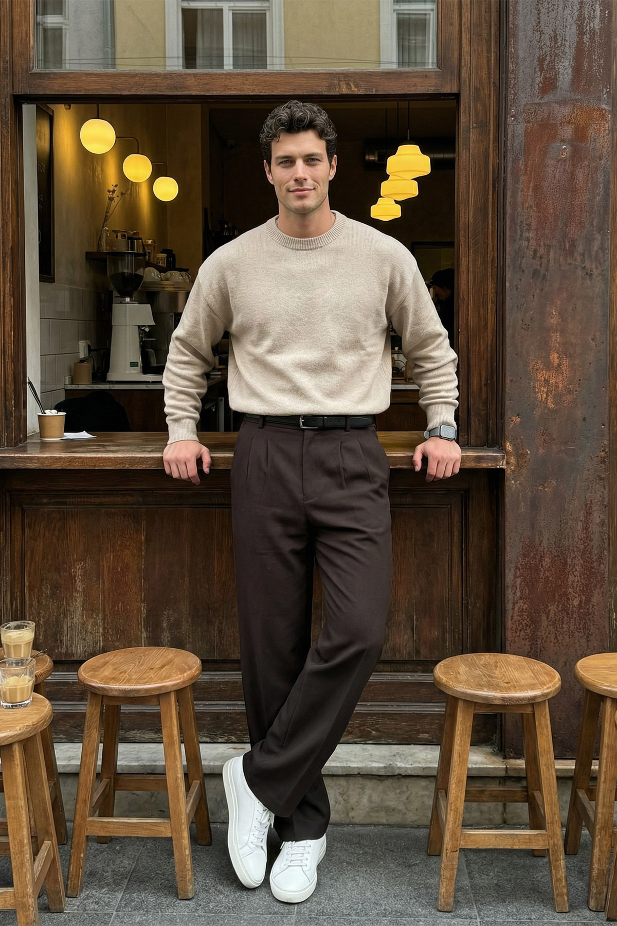 Livio Ferri  Erkek Kumaş Baggy Kalıp Pileli Pantolon - Görsel 2