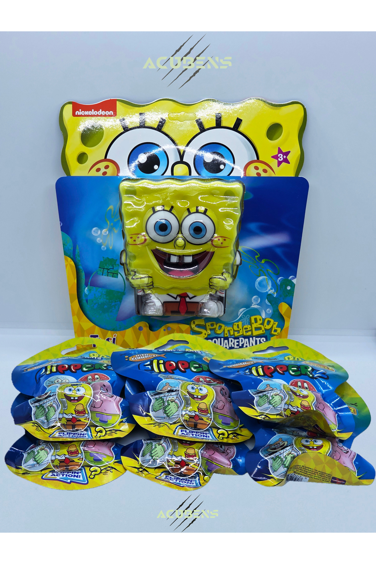 Acubens Flipperz Sünger Bob 2.Seri Hacıyatmaz Figürler 6 Adet