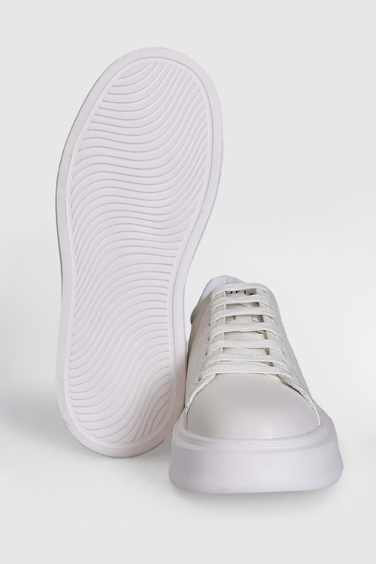 Lufian 121230109 Grace Deri Unisex Sneaker Ayakkabı BEYAZ görsel 4