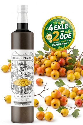 Organik Teyze Sevinç Teyze Alıç Sirkesi, Hawthorn Vinegar - Doğal Fermantasyo...