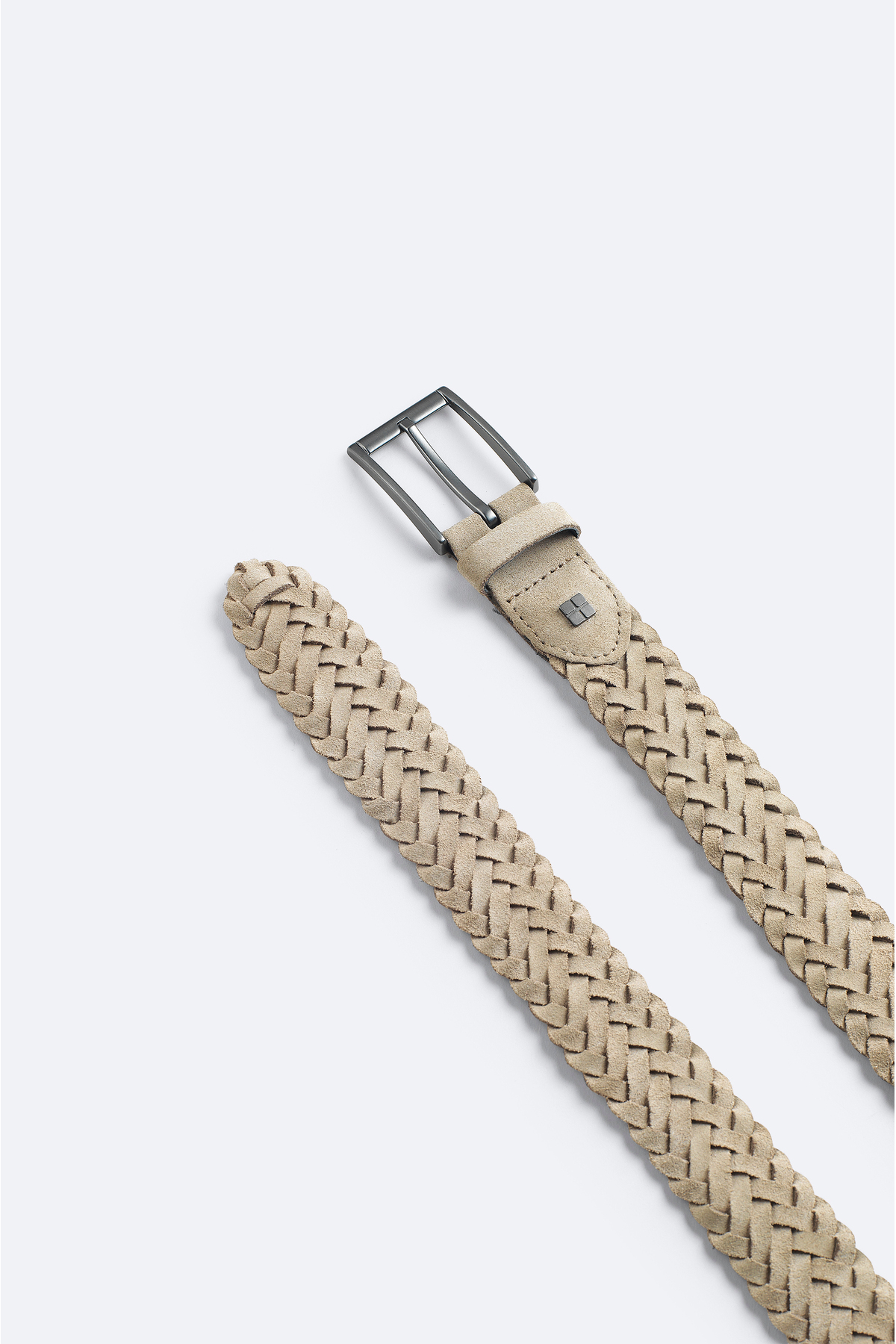 Avva  Erkek Vizon Örgü Deri Kemer B009304 - Görsel 3