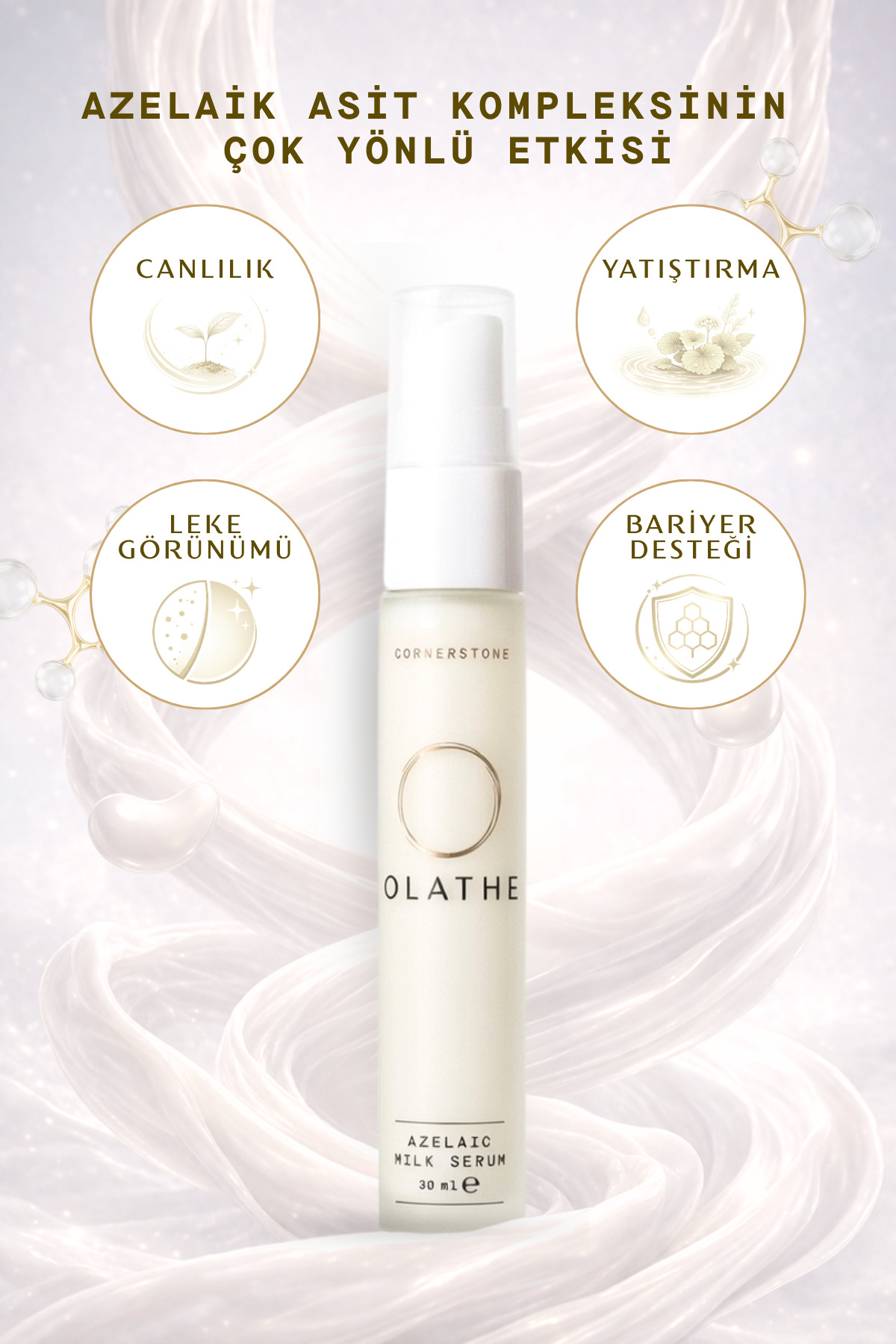 OLATHE Cornerstone Azelaic Milk Serum – Azelaik Asitli Akne Karşıtı & Leke Dengeleyici Süt Serum — corner1