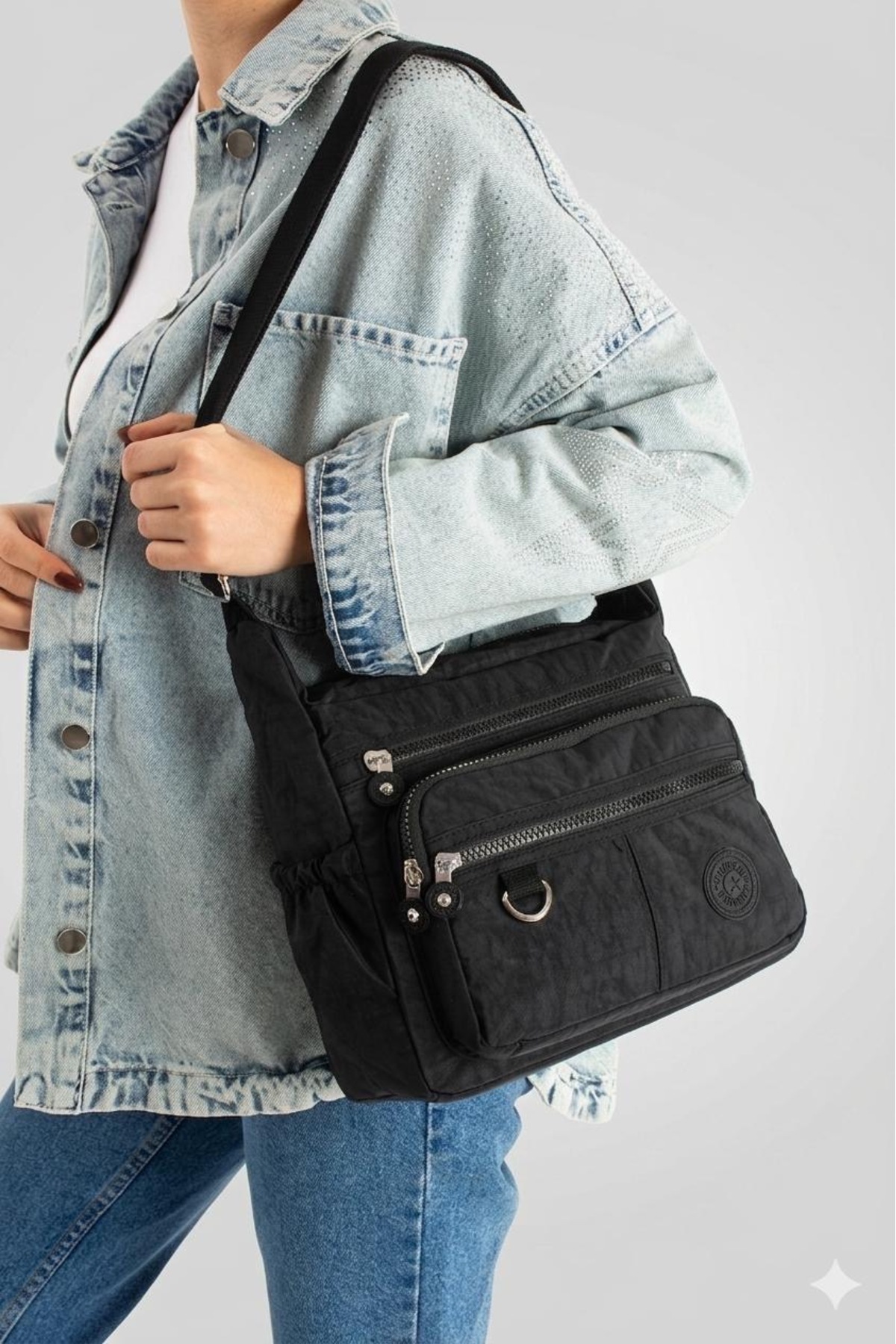 Kılinkır  Postacı Çanta Çok Cepli Çapraz Askılı Yağmura Dayanıklı Kumaş