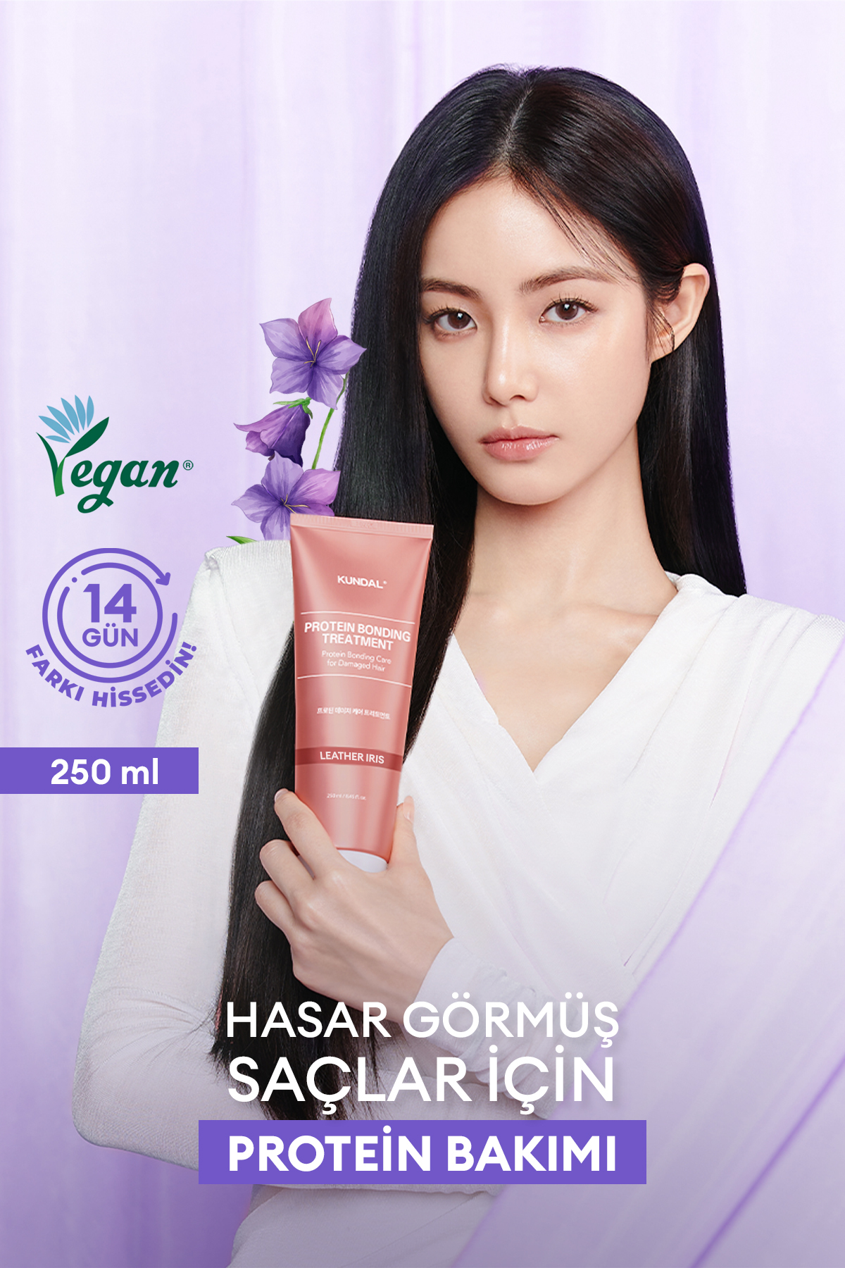 Kundal Yoğun Onarıcı ve Isı Koruyucu Bakım Kremi KUNDAL Protein Bonding Treatment 250ml Leather Iris — 7099