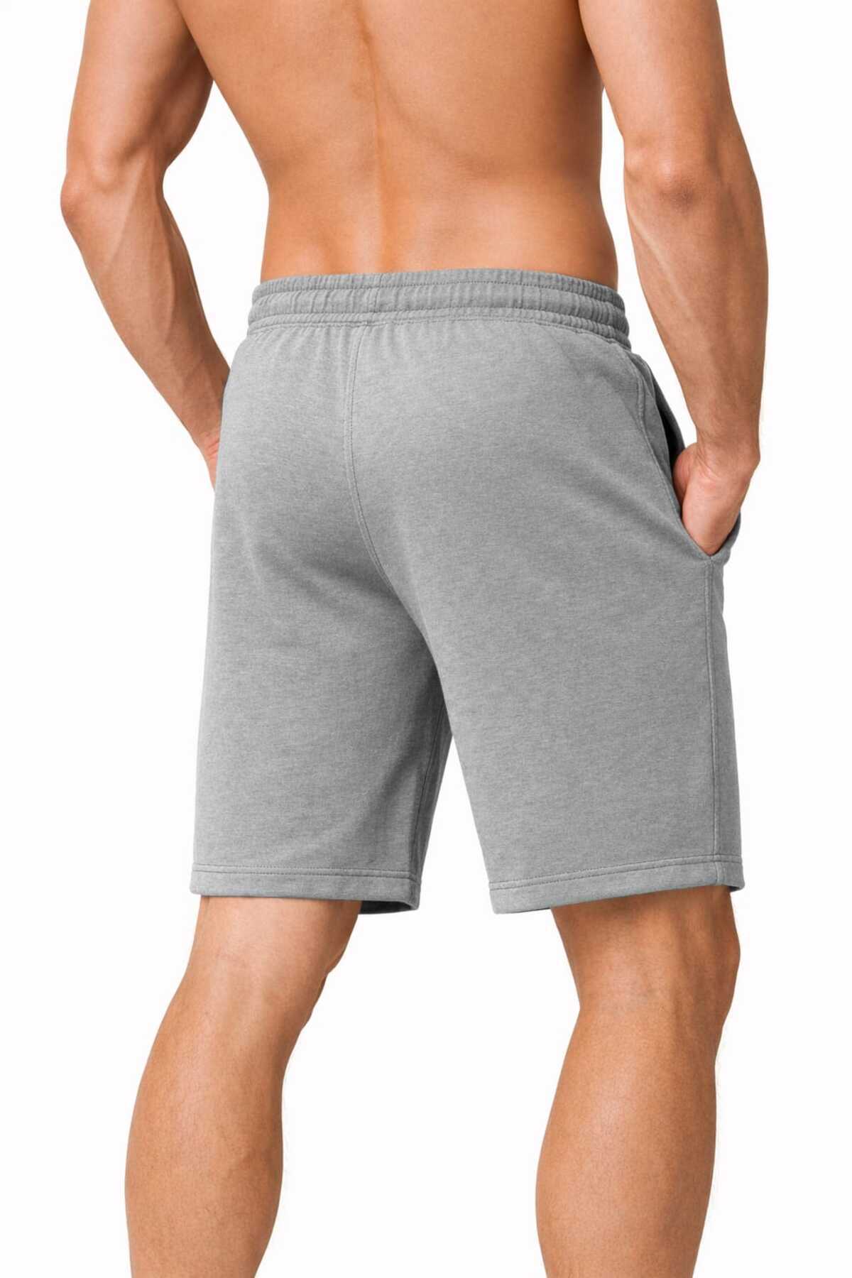 MODA İLEMA Erkek Şort Spor Pamuklu Rahat Kalıp Cepli Yazlık Şort S-7XL Büyük Beden 5 Renk görsel 3