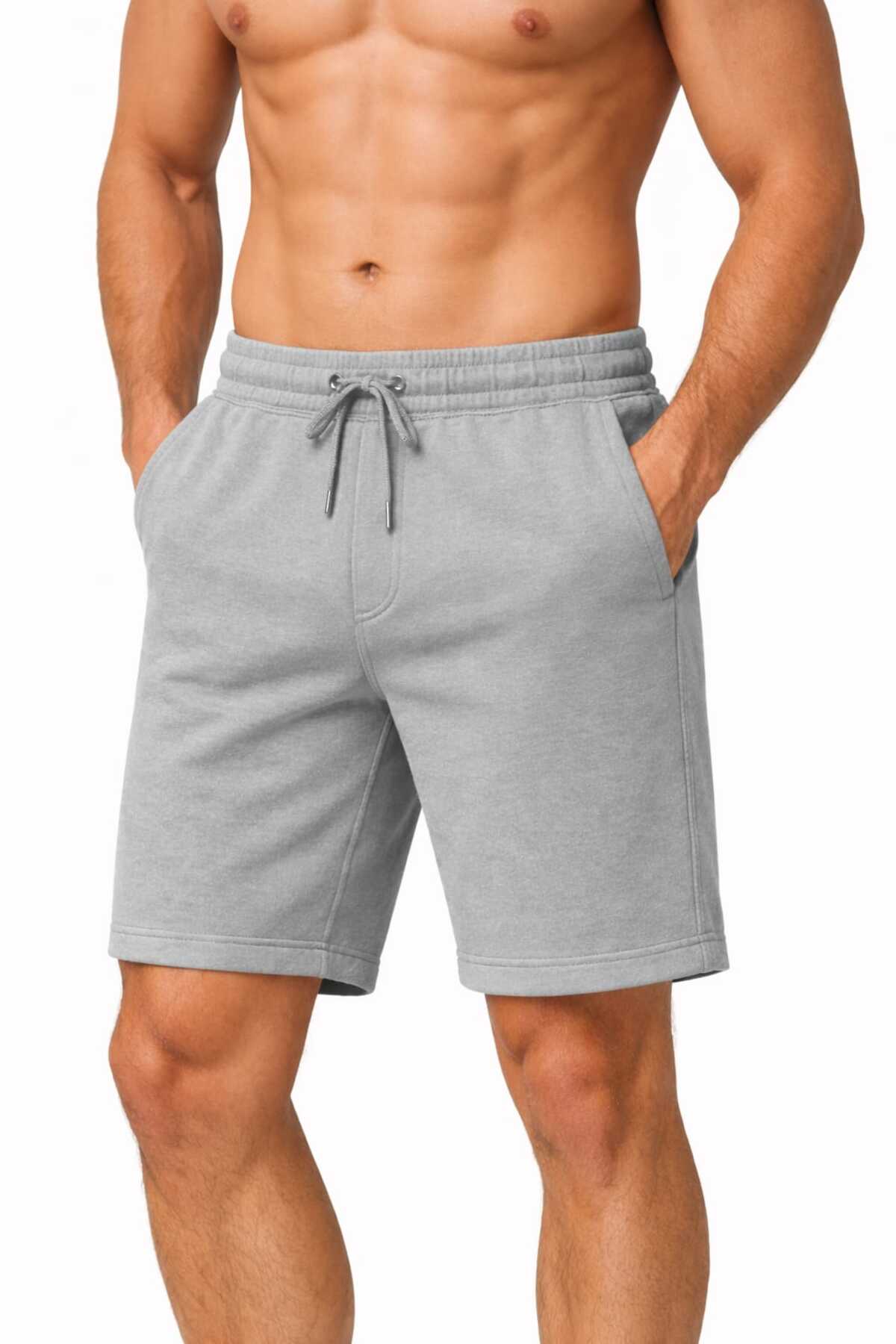 MODA İLEMA Erkek Şort Spor Pamuklu Rahat Kalıp Cepli Yazlık Şort S-7XL Büyük Beden 5 Renk