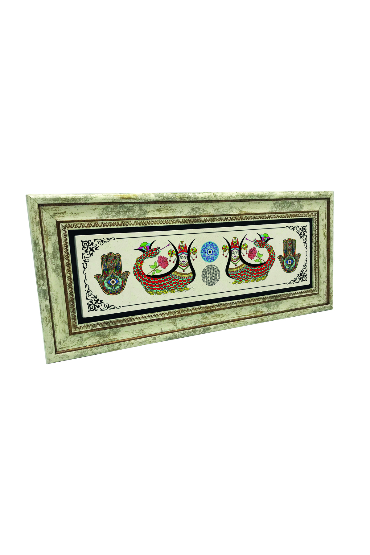 Şahmeran and Ancient Talismans Printed Natural Stone Table 20X463G-Ş1