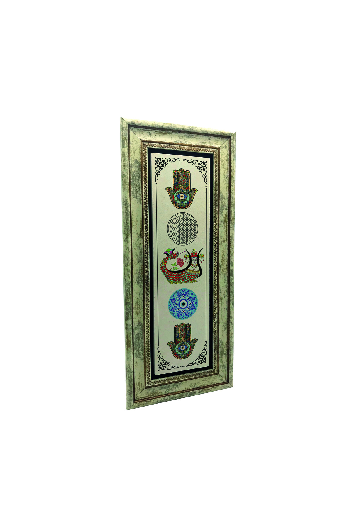 Şahmeran and Ancient Talismans Printed Natural Stone Table 20X463G-Ş2