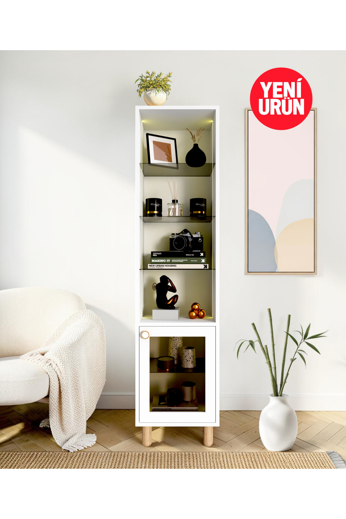 Next Bookshelf Led Lighting / Glass Shelf Bookshelf with Glass Cover/Bookshelf with Shelf/ Decorative Bookshelf